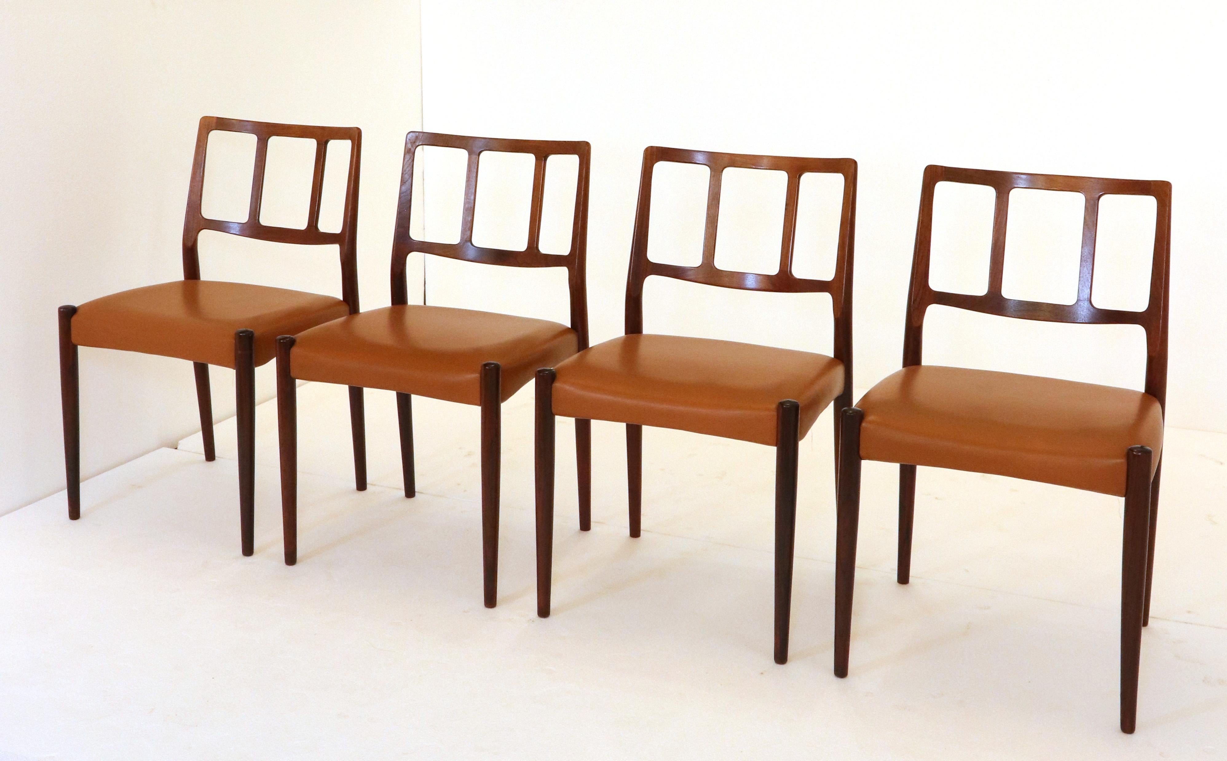 Mid-Century Modern Ensemble de chaises 1950s Mid Century Danish Uldum Mobelfabrik en vente