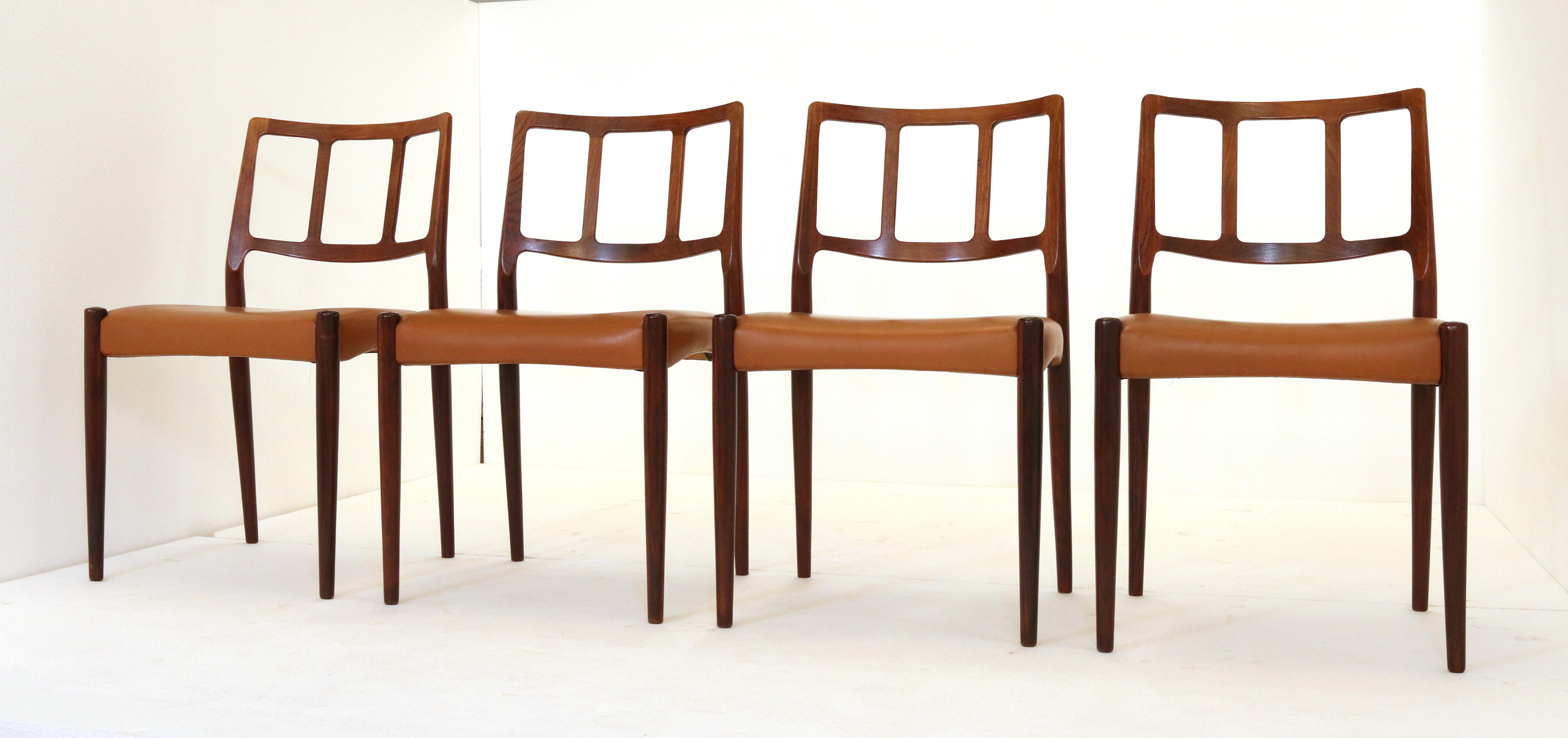 Ensemble de chaises 1950s Mid Century Danish Uldum Mobelfabrik Bon état - En vente à New York, NY