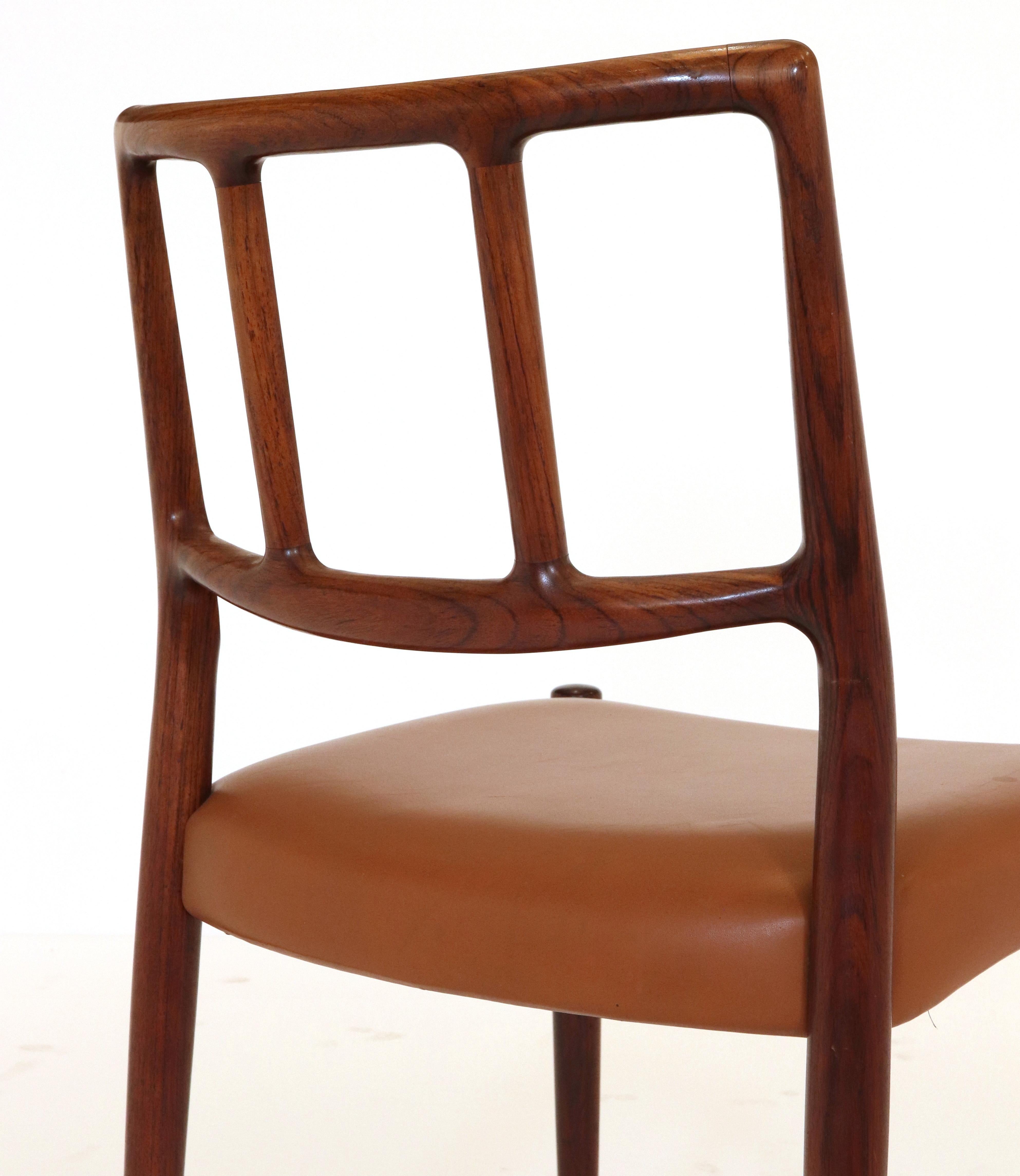 Ensemble de chaises 1950s Mid Century Danish Uldum Mobelfabrik en vente 1