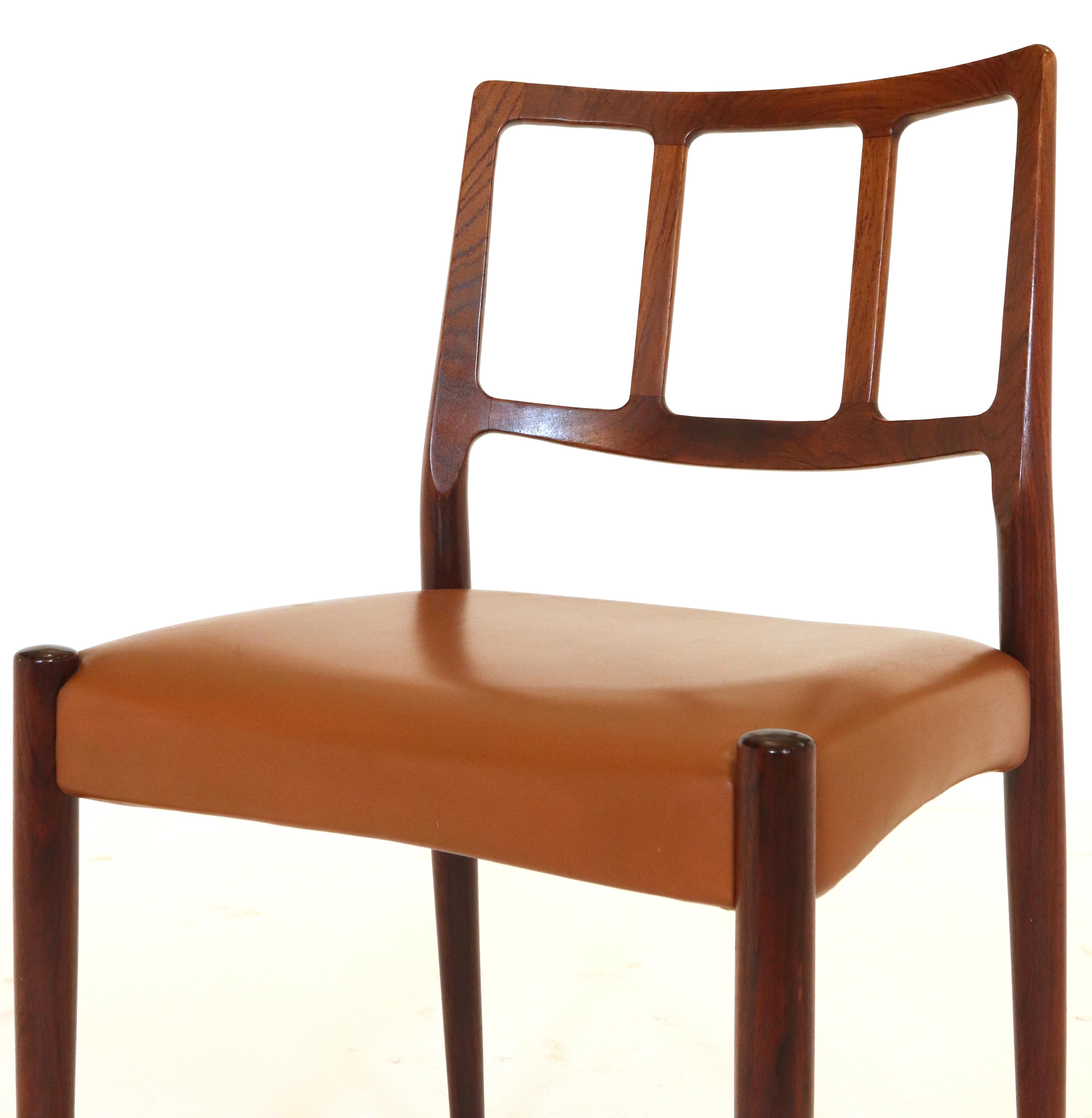 Ensemble de chaises 1950s Mid Century Danish Uldum Mobelfabrik en vente 2