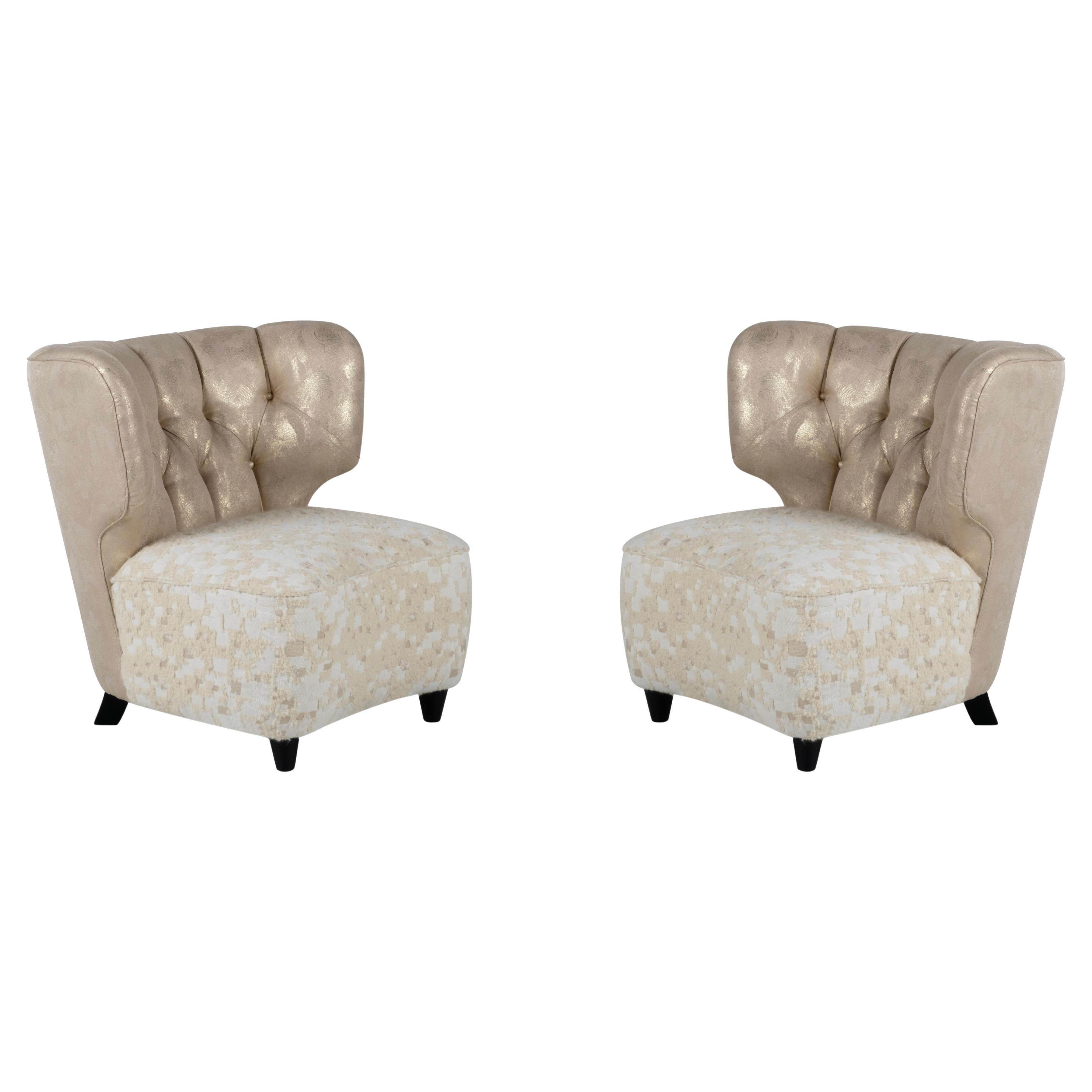 Set/2 Accent Chairs Carl-Johan Boman, 1950s, Full Restoration by Greenapple For Sale