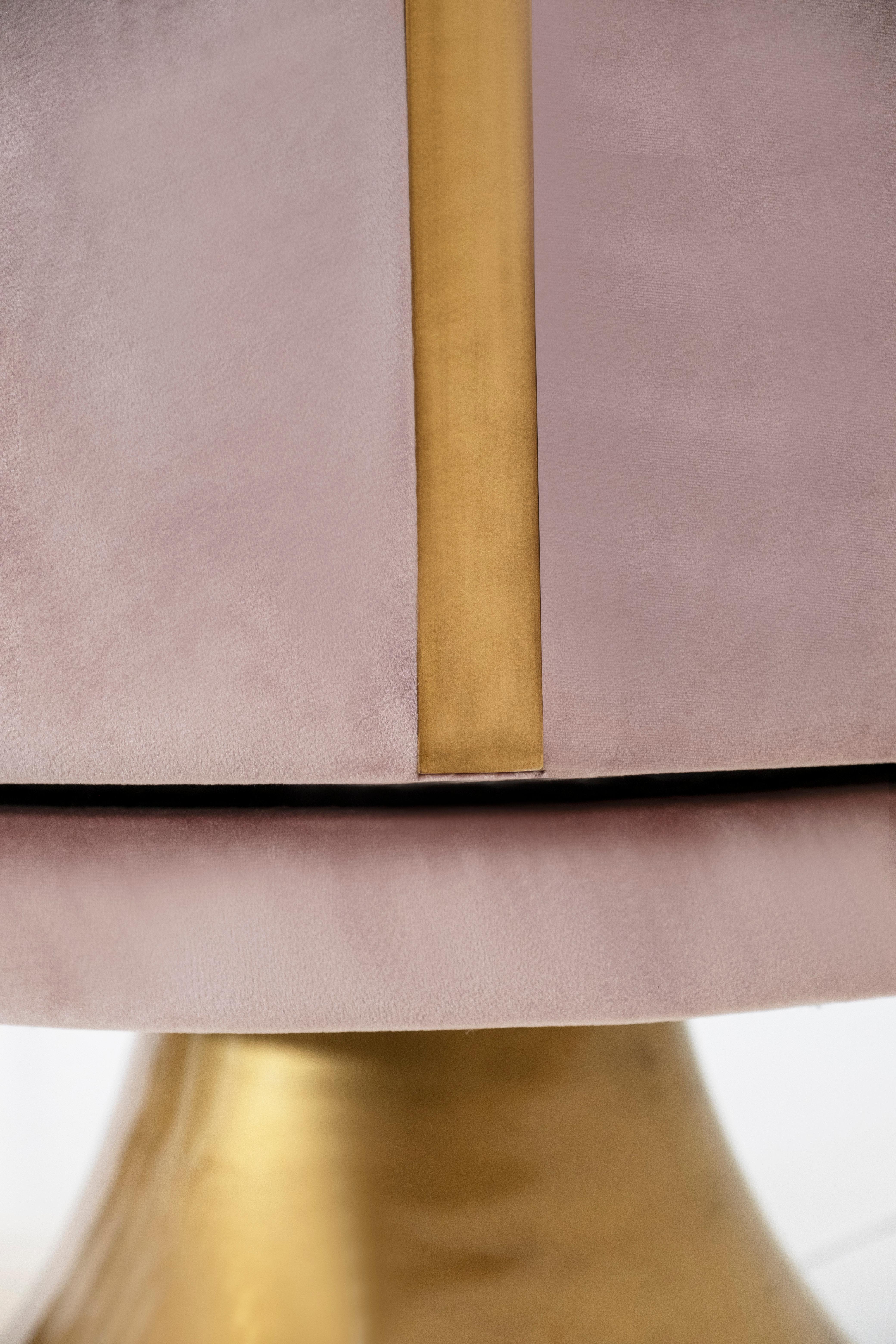 Laiton Set/2 fauteuils pivotants Symphony Art Deco dans le style des années 1930, par Greenapple en vente