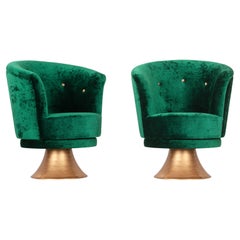 Set/2 poltrone girevoli Art Deco Symphony nello stile degli anni '30, di Greenapple