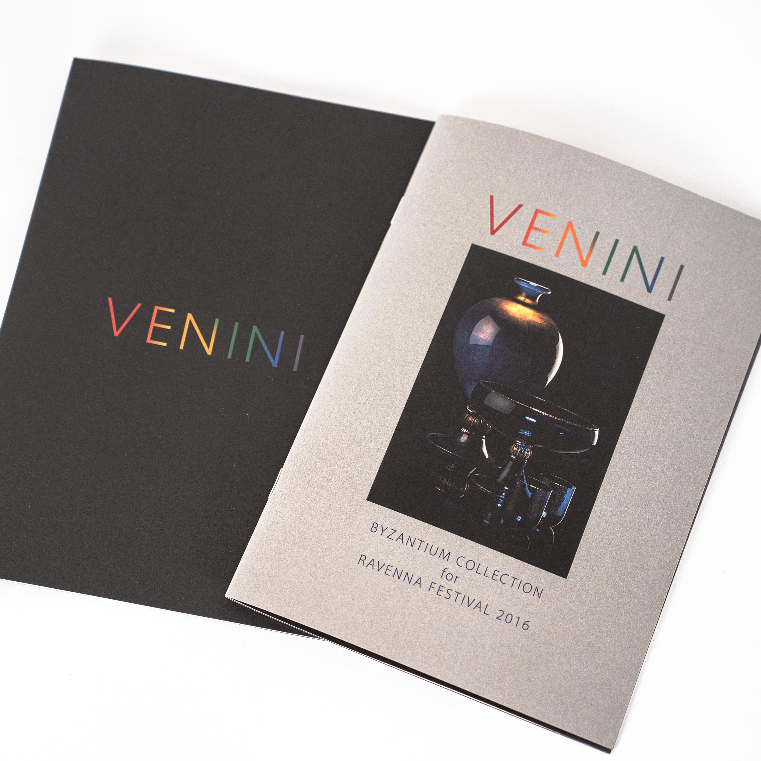 Set 2 gobelets Byzance Edition Limitée Venini, Bleu décoré de feuilles d'or en vente 3