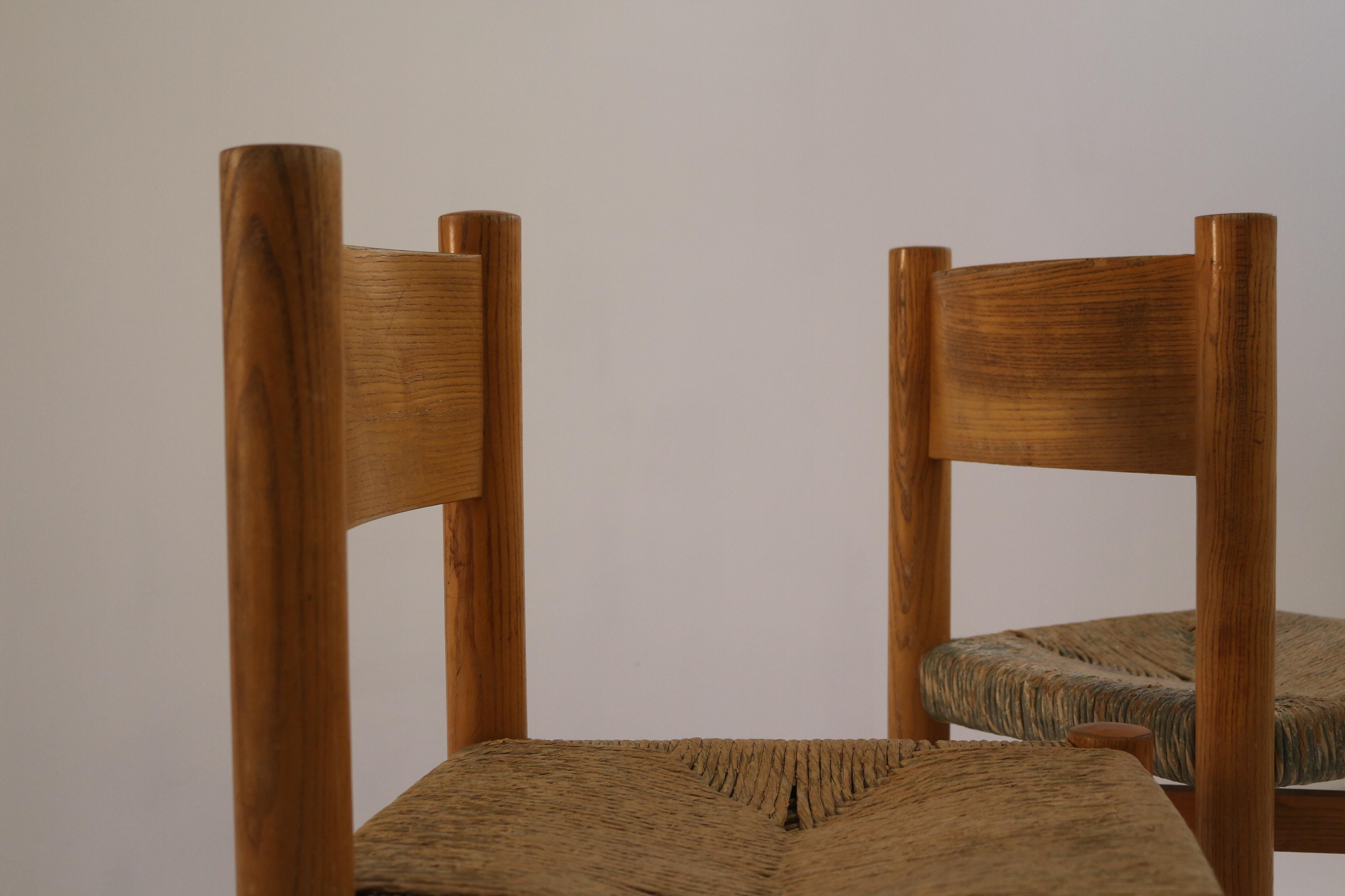 Mid-Century Modern Set of 2 Chairs Charlotte Perriand Mod. 