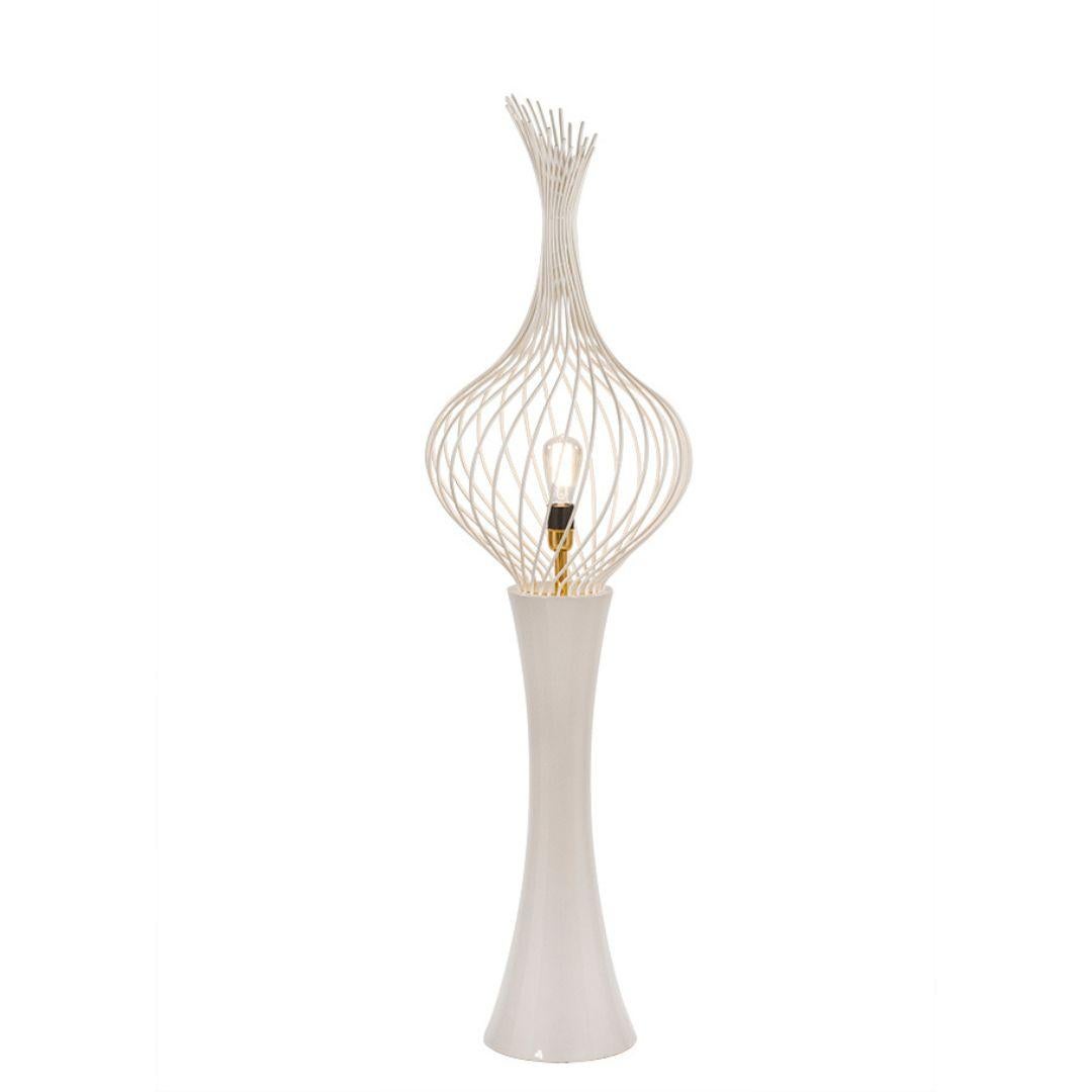 Modern Art Deco Monforte Floor Lamp Set/2, Beige, Handmade in Portugal by Greenapple For Sale