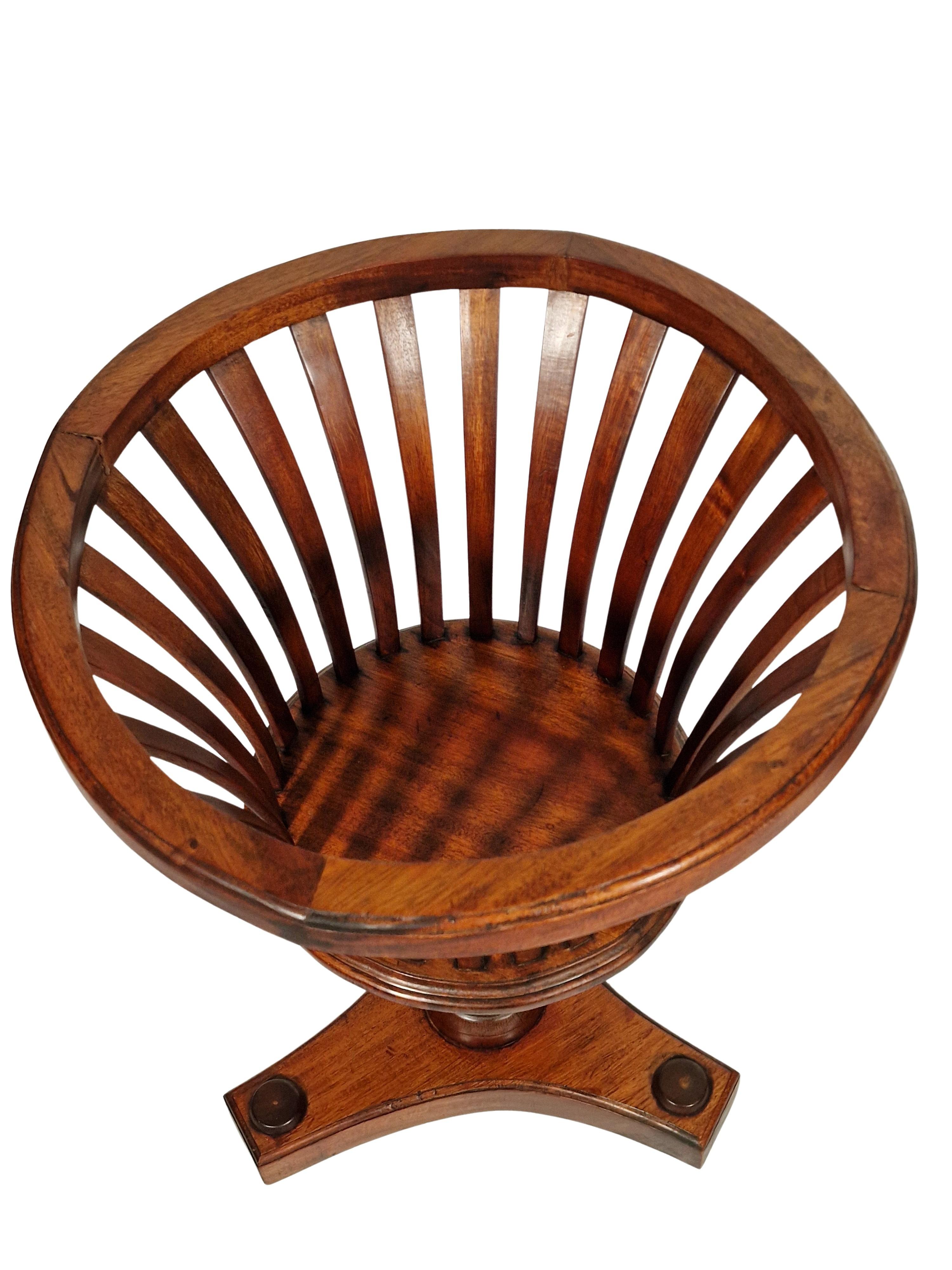 Set 2 huge plant stands solid mahogany, Regency style Biedermeier 1860s, Austria 8