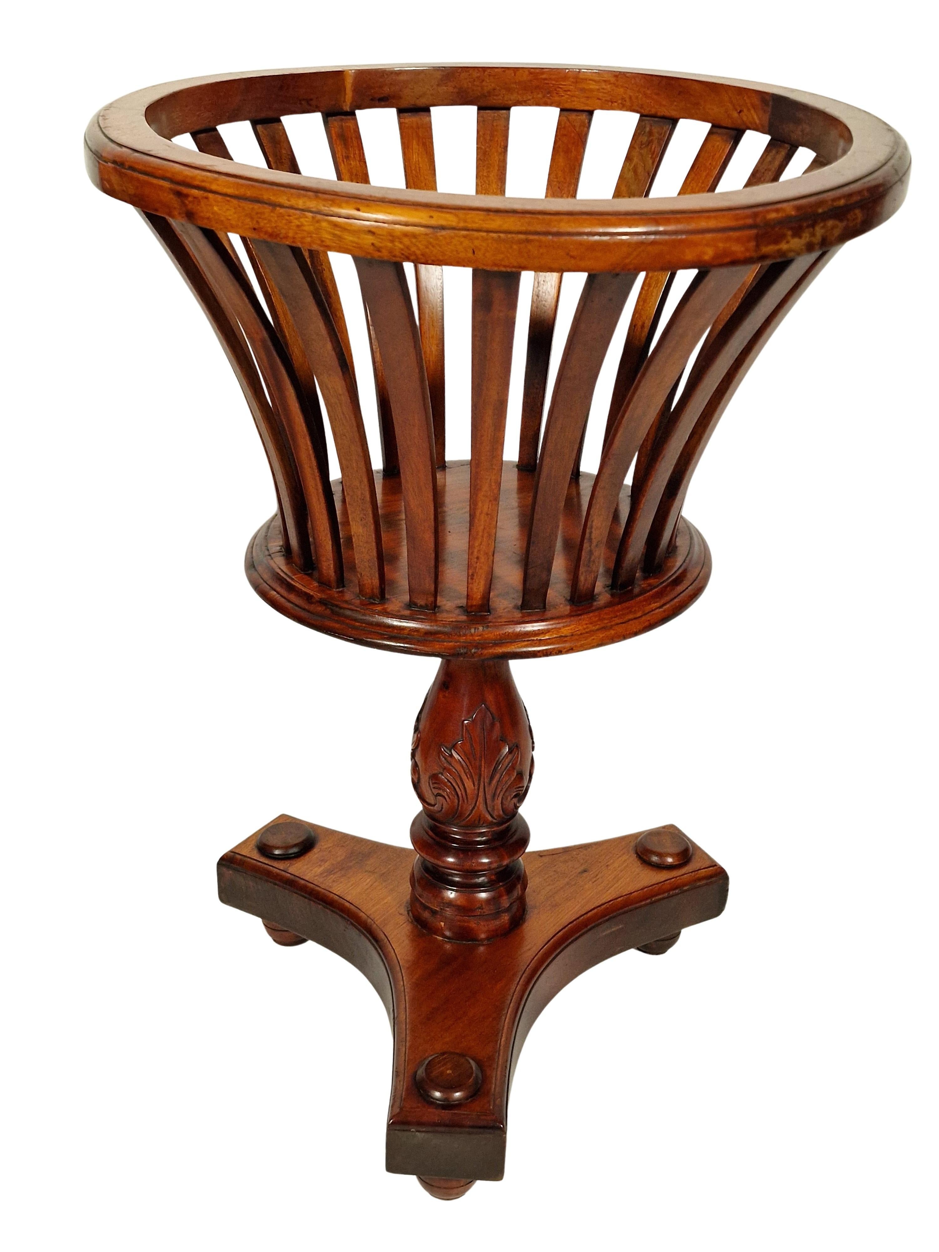 Mid-19th Century Set 2 huge plant stands solid mahogany, Regency style Biedermeier 1860s, Austria