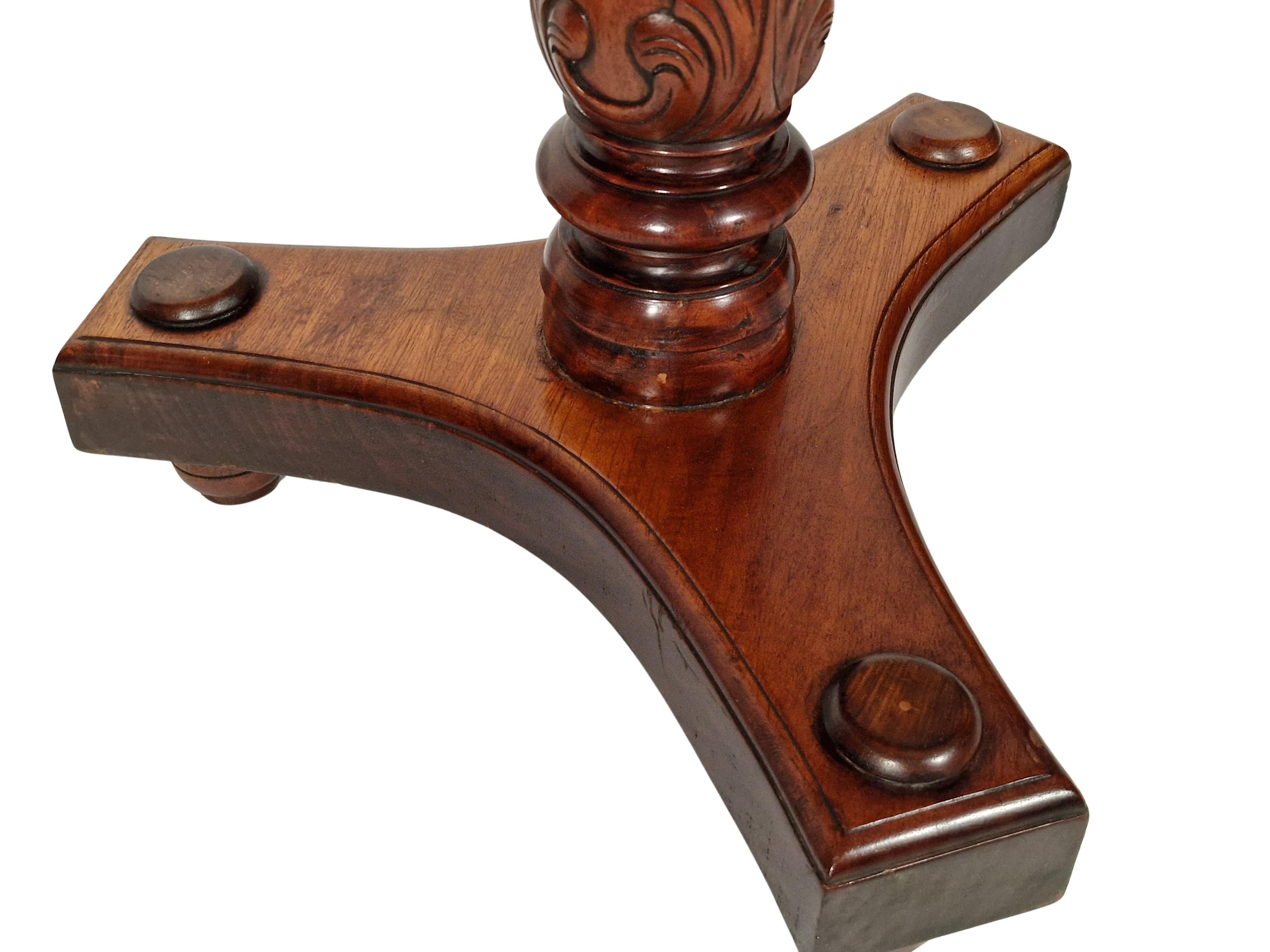 Set 2 huge plant stands solid mahogany, Regency style Biedermeier 1860s, Austria 1