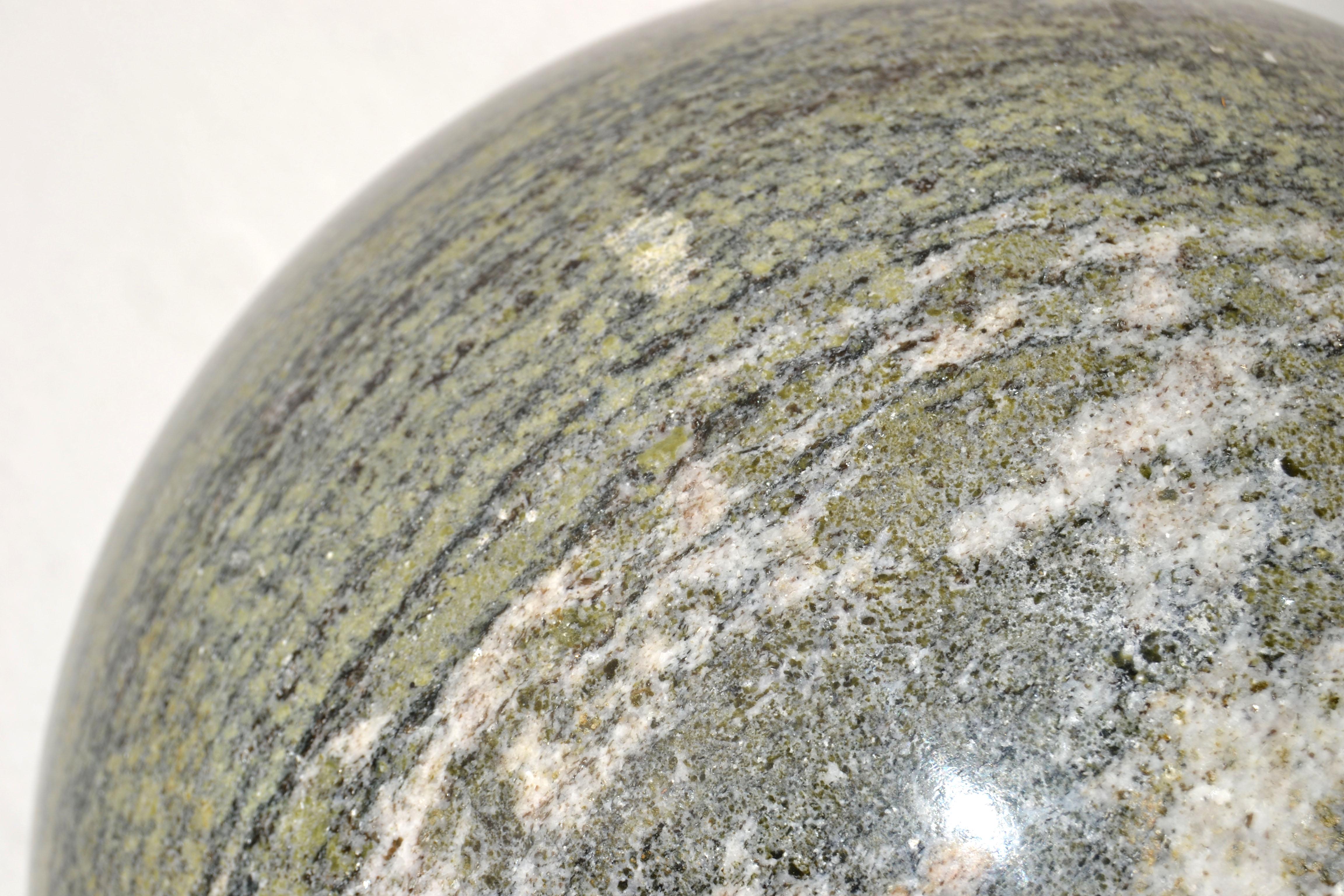 Set 2 Italian 'Meta' Marble Sphere Ball Table Base Lella, Massimo Vignelli Style For Sale 7