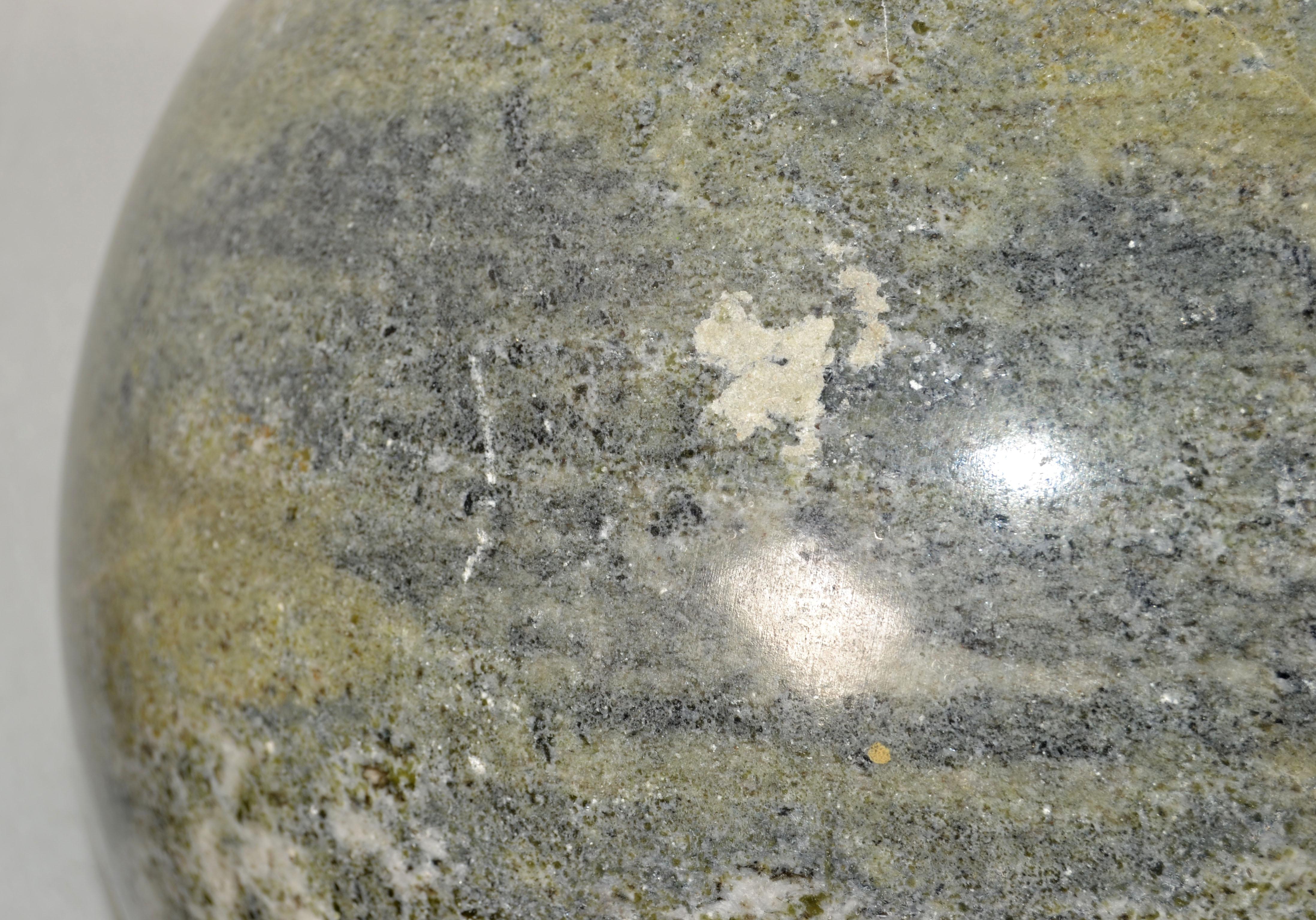 Set 2 Italian 'Meta' Marble Sphere Ball Table Base Lella, Massimo Vignelli Style For Sale 8