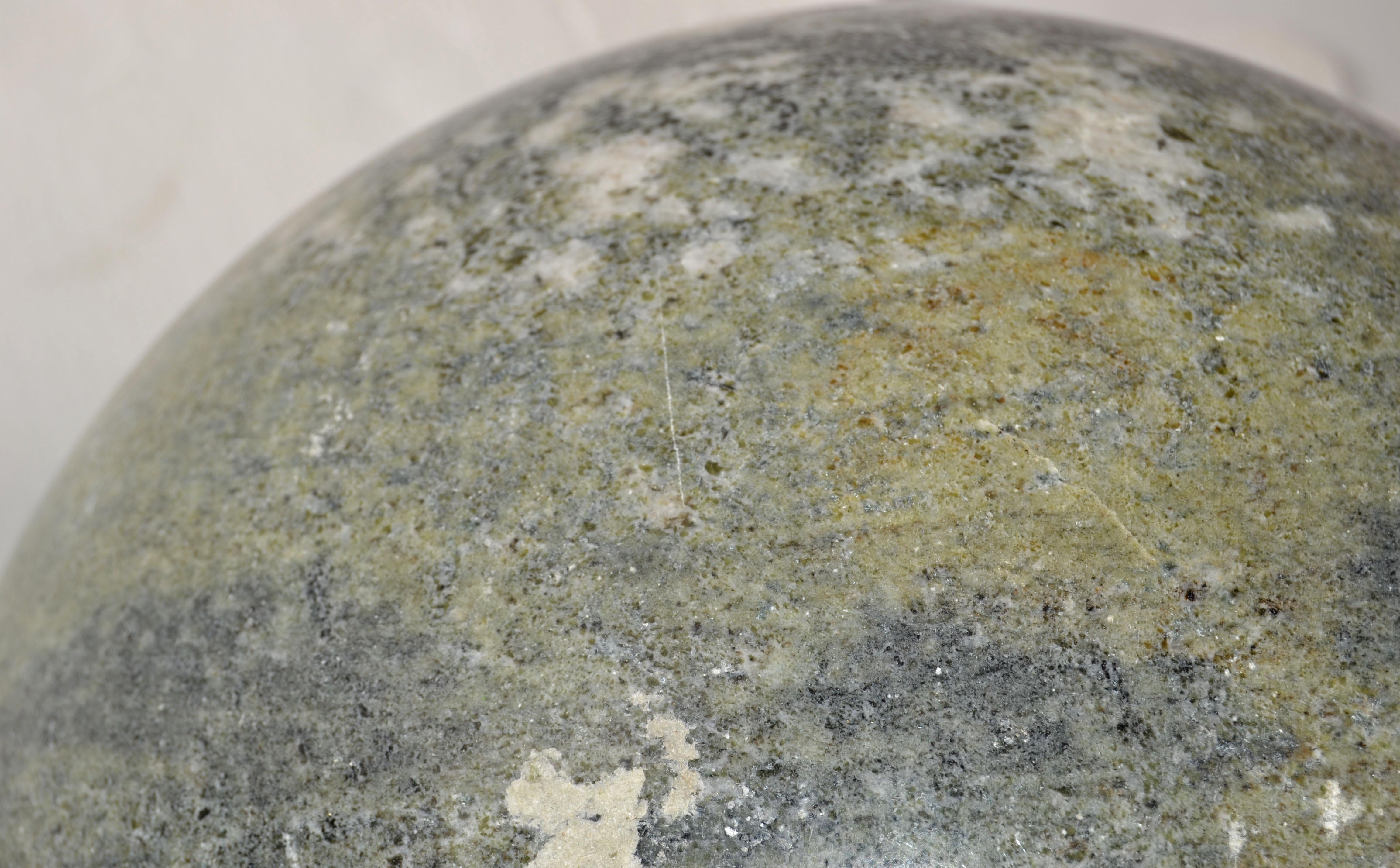 Set 2 Italian 'Meta' Marble Sphere Ball Table Base Lella, Massimo Vignelli Style For Sale 9
