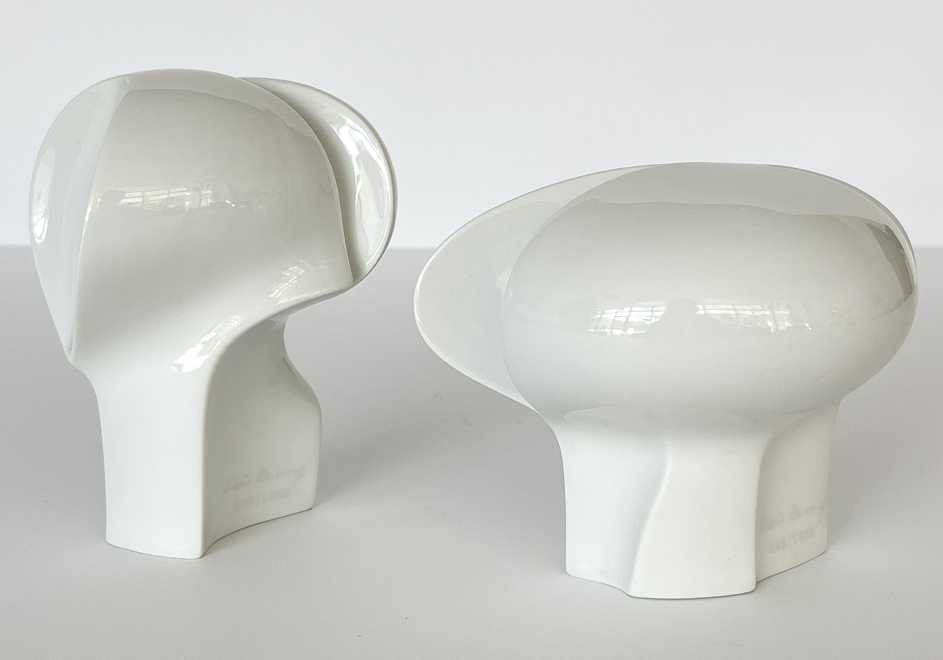 Set 2 Klaus Henning Abstract Porcelain Sculptures for Furstenberg West German In Excellent Condition In Chicago, IL