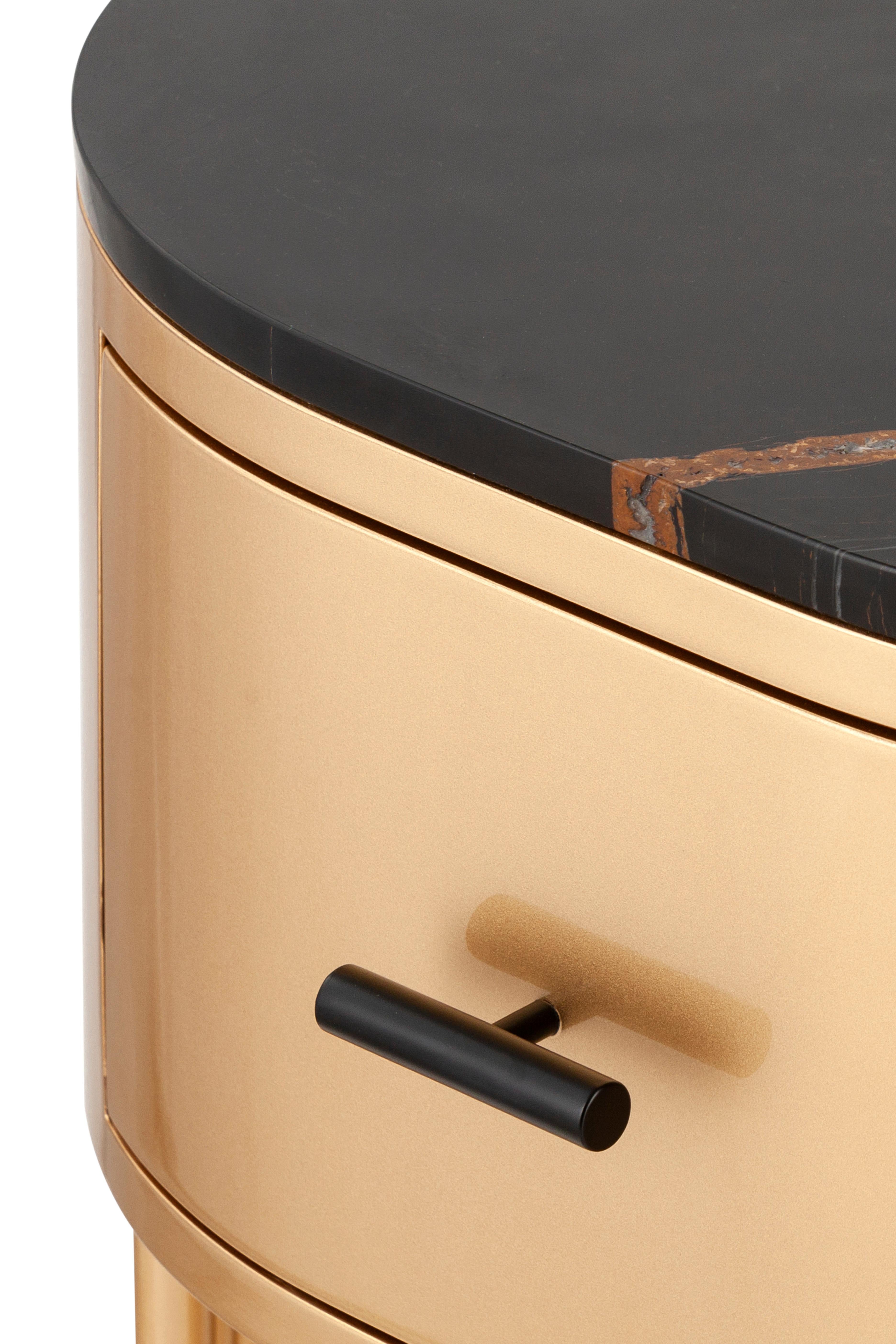 Set/2 tables de nuit modernes Mons Tables de chevet, Onyx, fait main Portugal Greenapple en vente 6