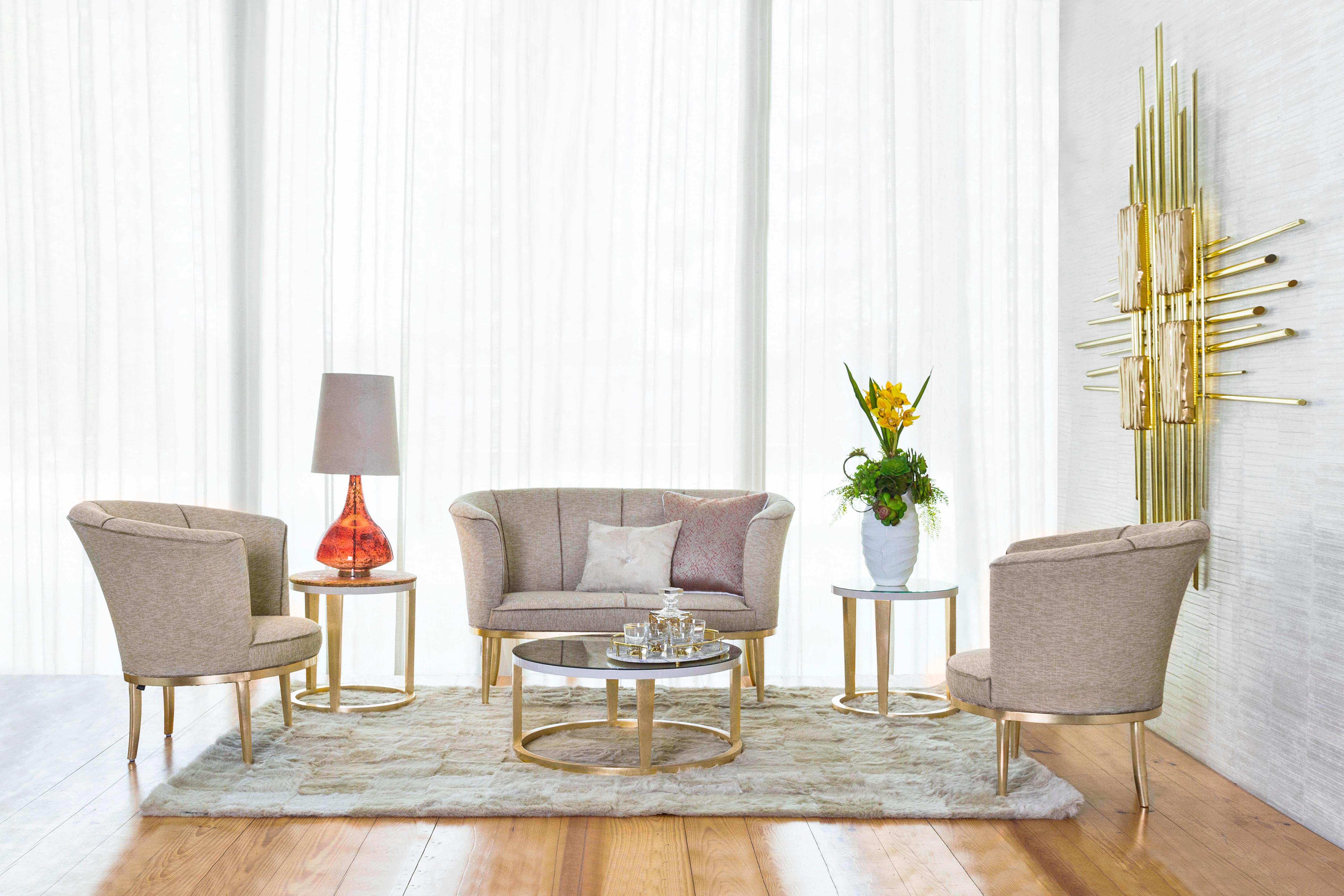 Fait main Set/2 lampes de table Modernity, base en verre, abat-jour en satin, fait à la main par Greenapple en vente