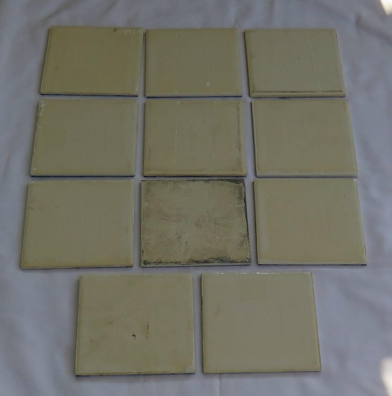 Set of Eleven Ceramic Wall Tiles by Servais of Germany Set 2, circa 1950 12