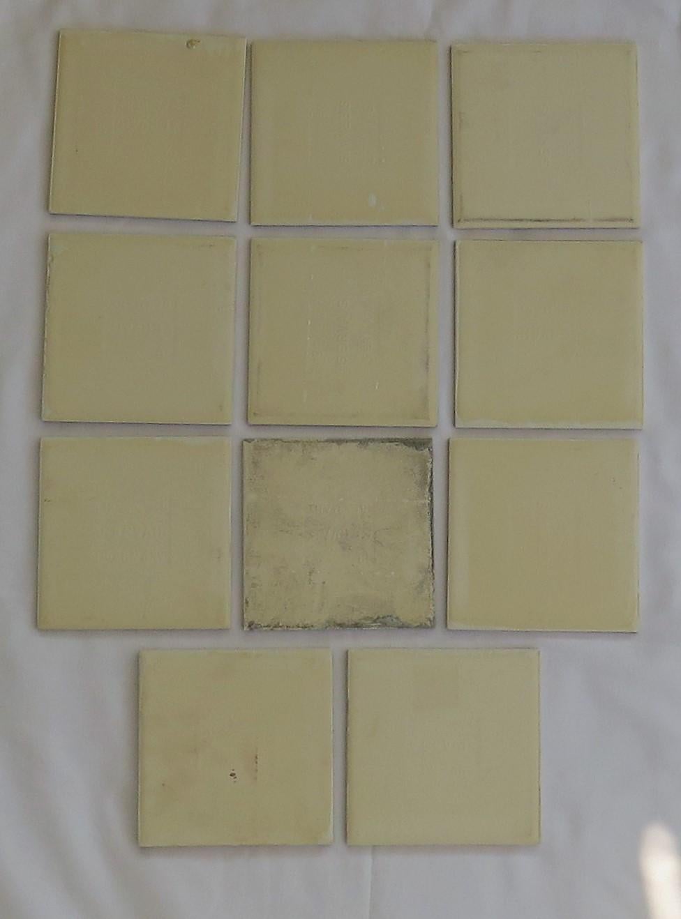 Set of Eleven Ceramic Wall Tiles by Servais of Germany Set 2, circa 1950 13