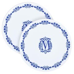 Set 2 Pcs Dinner Plates Ornements Collection Maison Manoï Limoges Porcelain