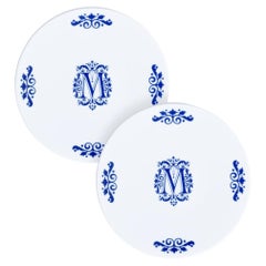 Set 2 Pcs Plates Ornements Collection Maison Manoï Limoges Porcelain