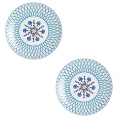 Set 2 pcs Plates Volutes collection Maison Manoï Limoges porcelain