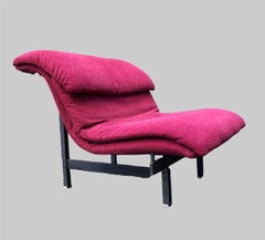 Ensemble 2 Poltrone E Sgabello Mod, Wave Design Di Gianni Offredi Per Saporiti