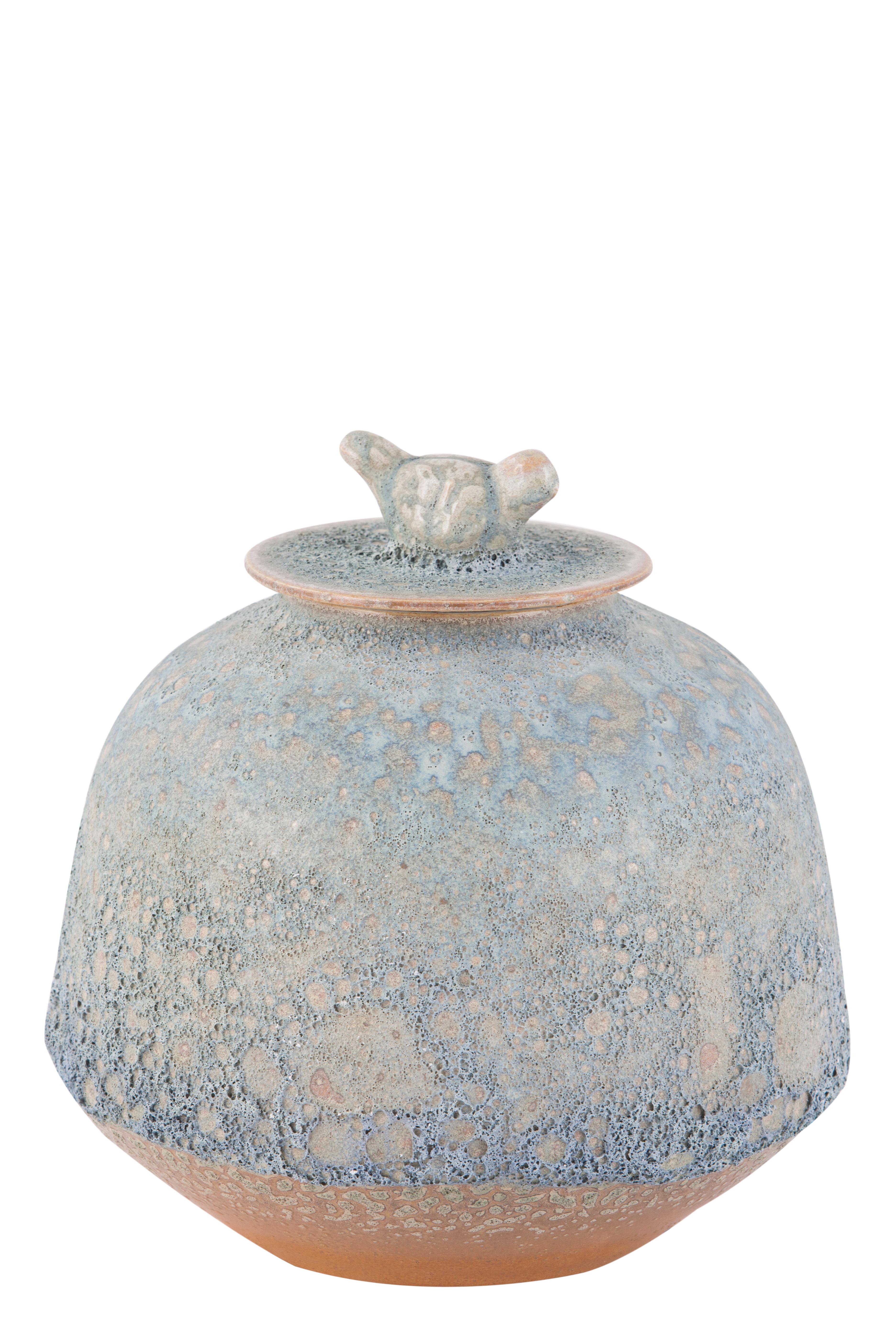 Fait main Ensemble/2 Pots en porcelaine, Pots Yang, bleu clair, de Lusitanus Home en vente