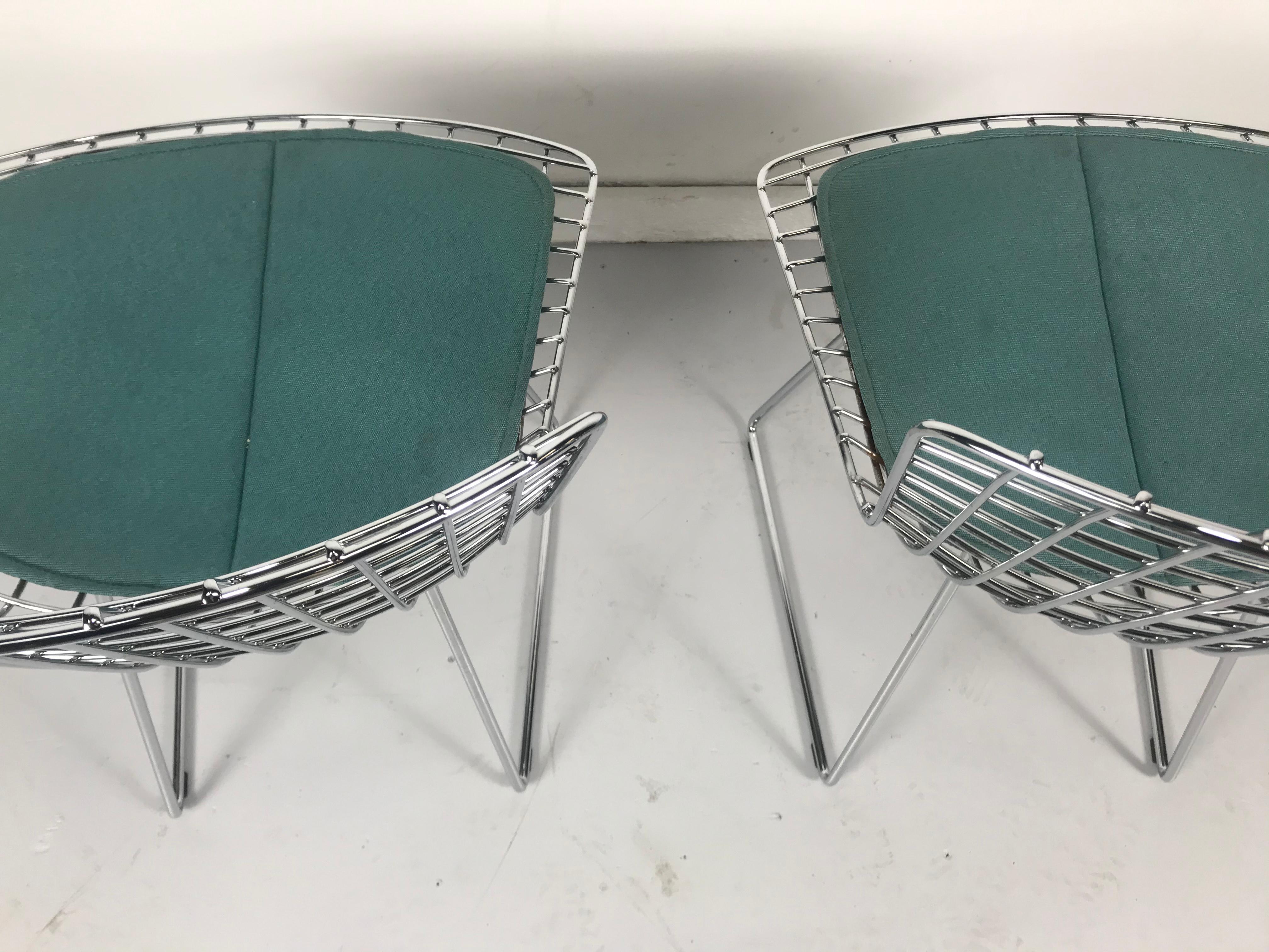 Set of 20 Vintage Chrome Bertoia Side Chairs by Knoll 2