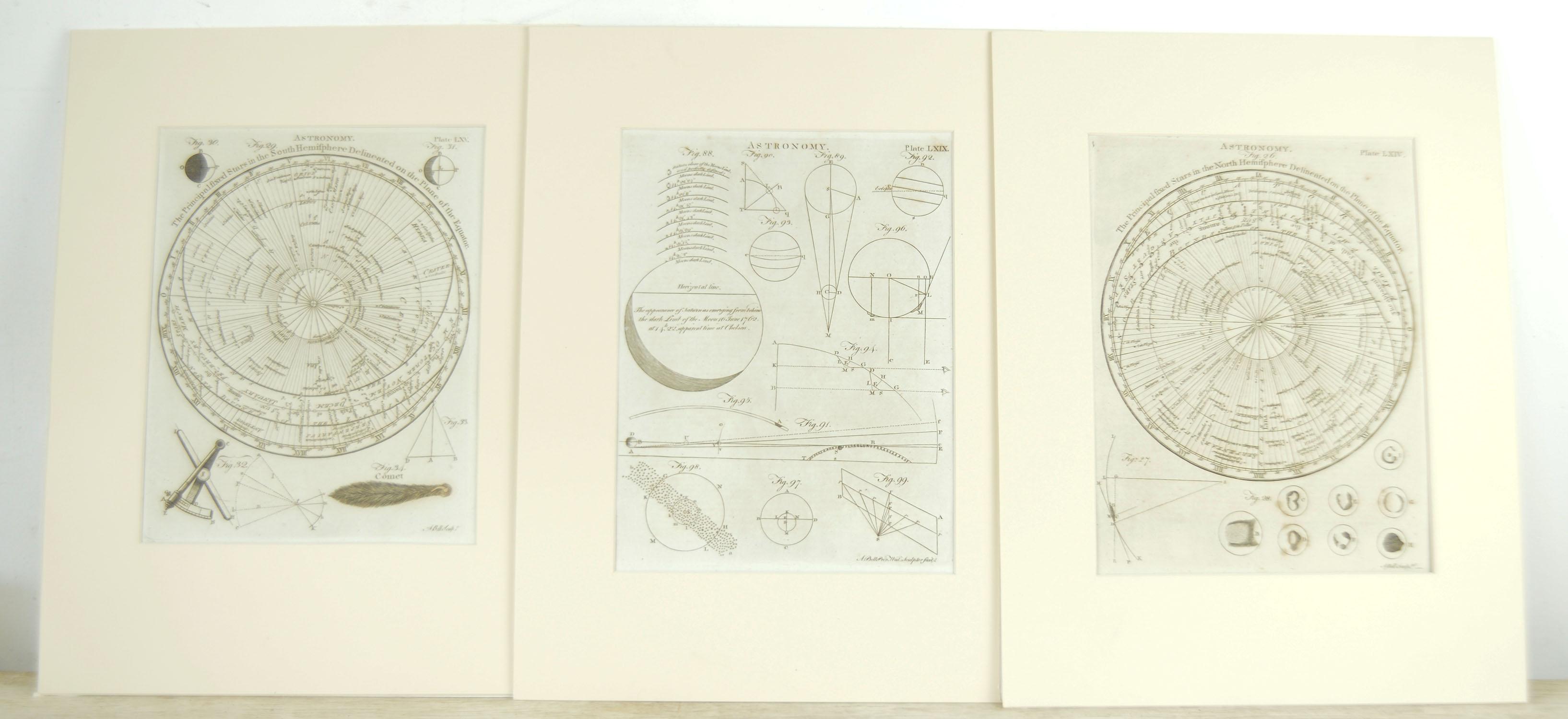 Georgian Set 24 18th Century Astronomy Prints by A.Bell