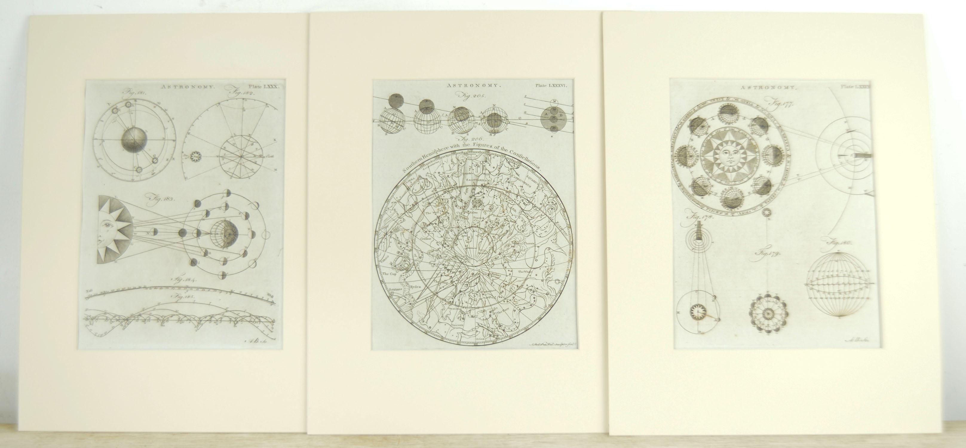 English Set 24 18th Century Astronomy Prints by A.Bell