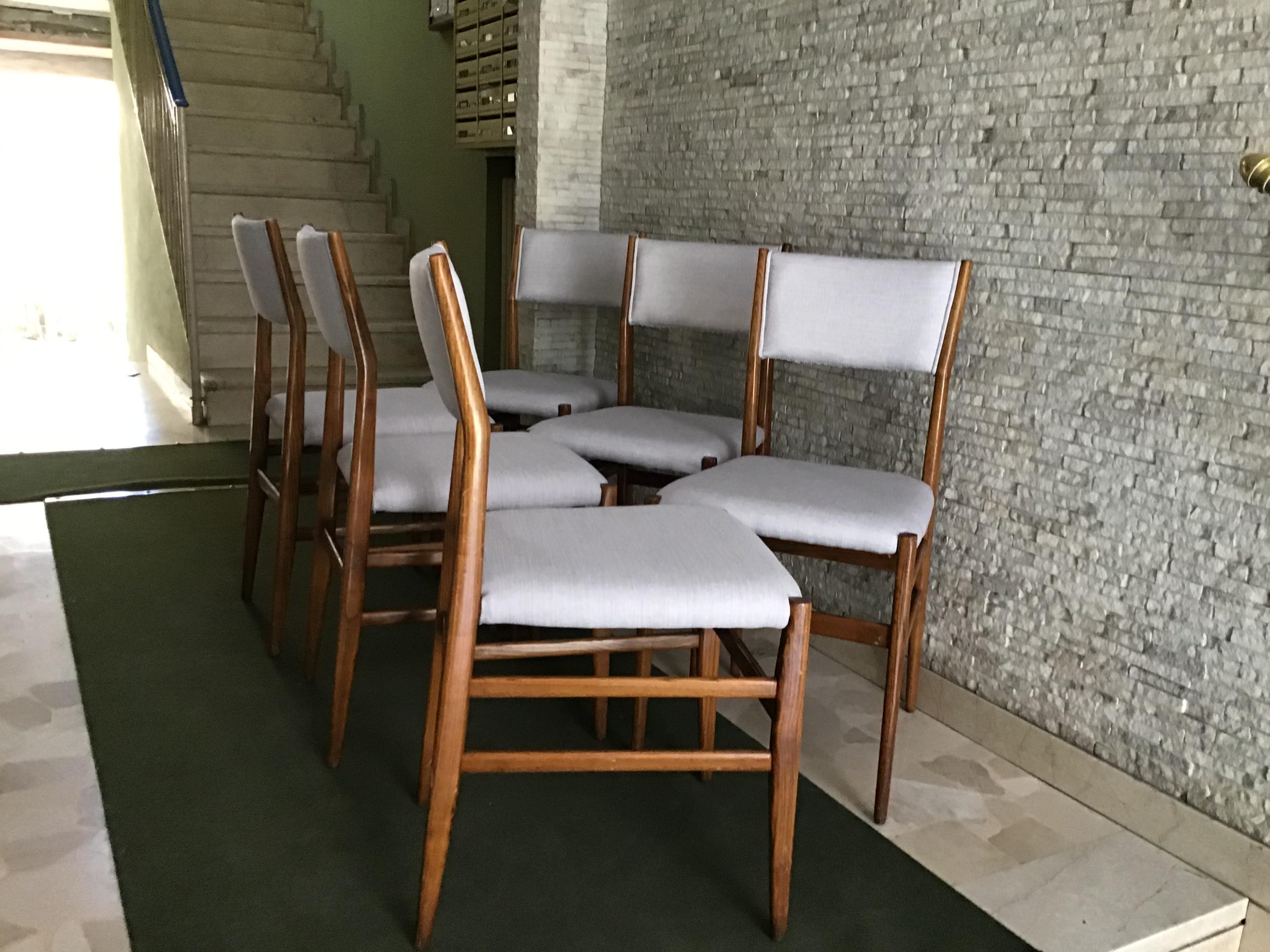 Other Set of 2 Gio‘ Ponti Leggera Model 646 Chairs Wood 1950 for Cassina, Italy