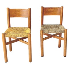 Set 2x chaise Charlotte Perriand Meribel édition BCB George Blanchon 1950s