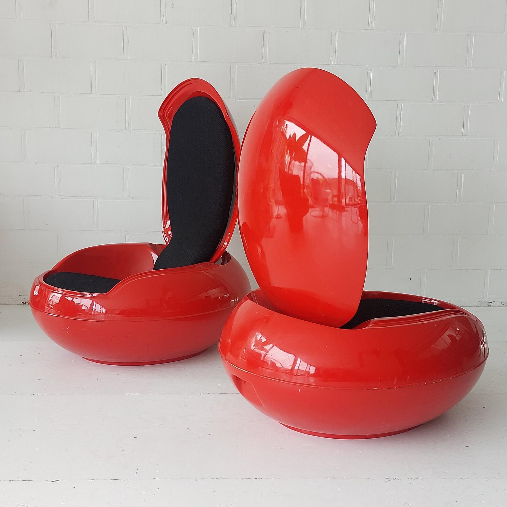 Set 2x Peter Ghyczy 1970s Garden Egg ei stuhl 1967-68 lounge Chair space age For Sale 7