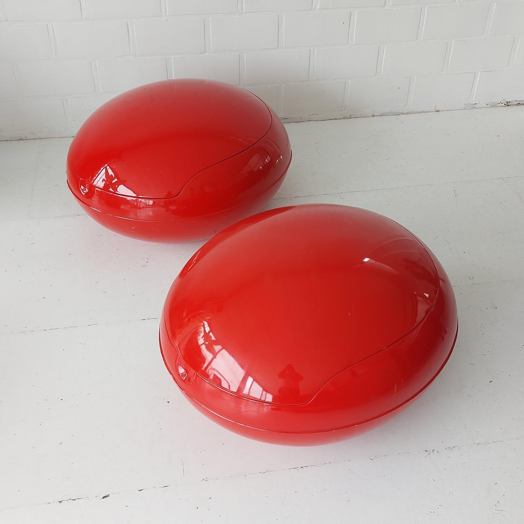 Space Age Set 2x Peter Ghyczy 1970s Garden Egg ei stuhl 1967-68 lounge Chair space age For Sale