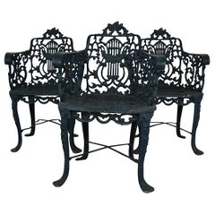 Set of 3 1950s Garden / Patio Chairs