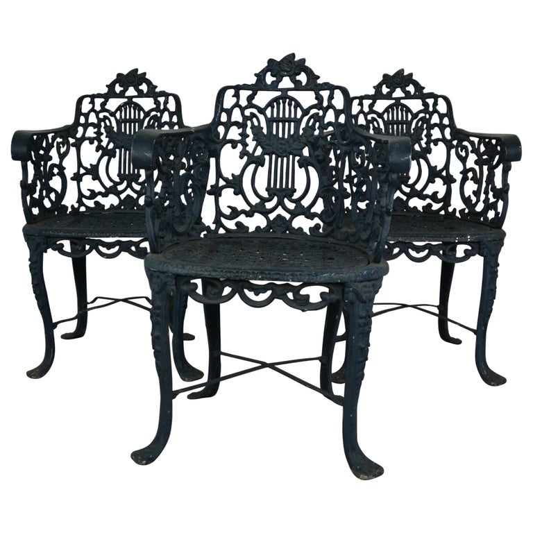 Set Of 3 1950s Garden Patio Chairs For Sale At 1stdibs