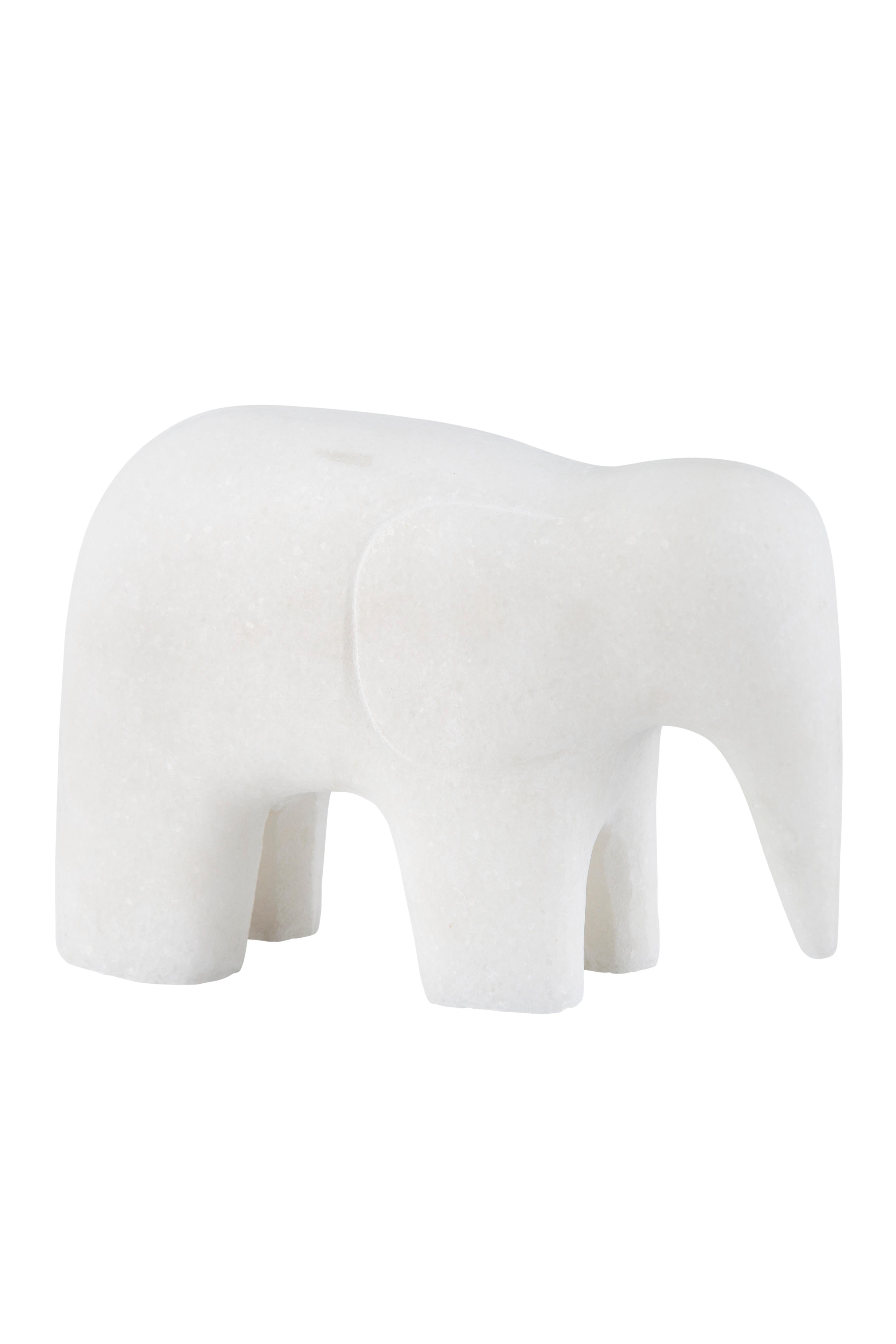 Ensemble/3 Animals, marbre Calacatta Bianco, fabriqué à la main par Lusitanus Home en vente 4