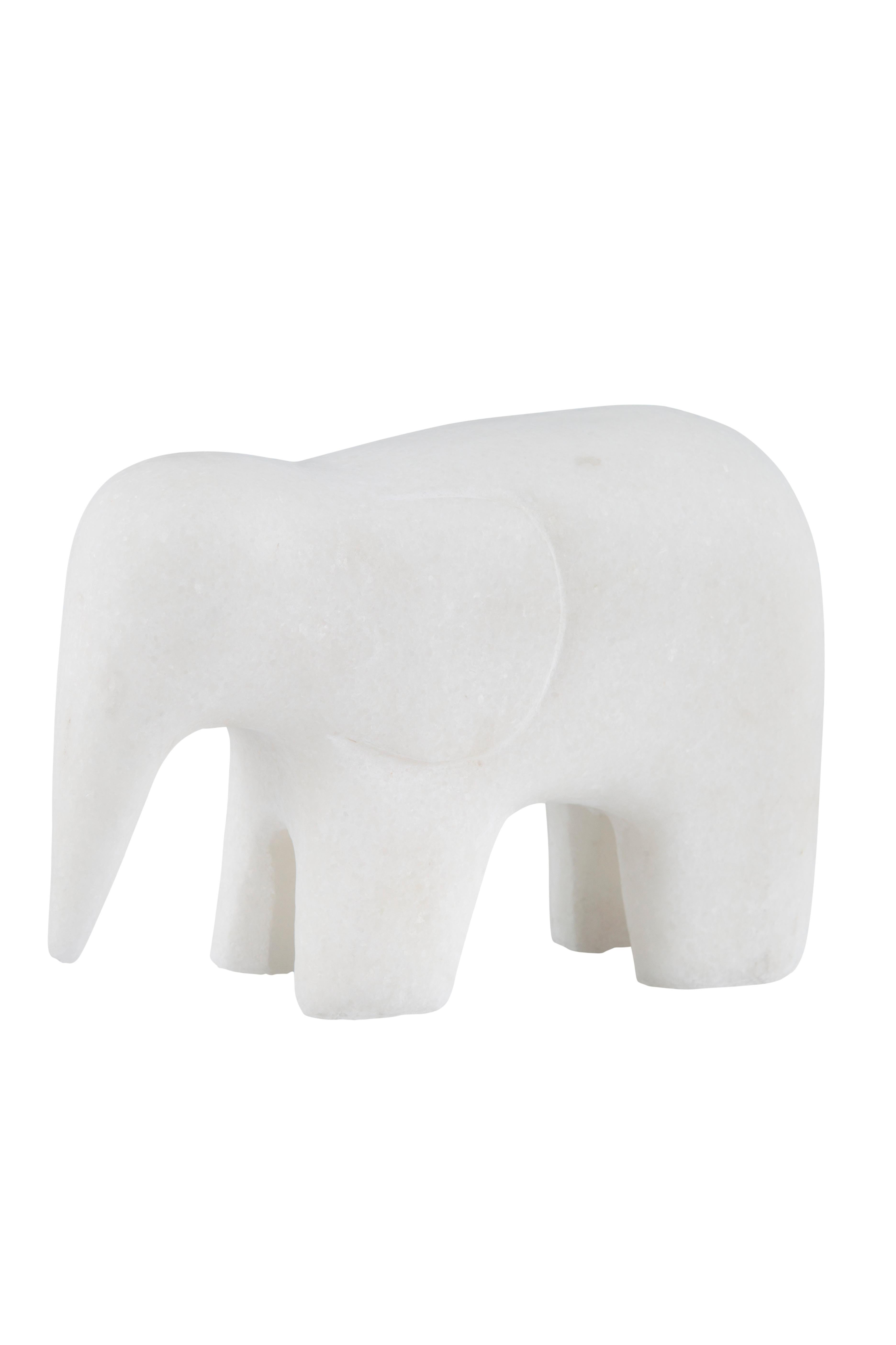 Contemporary Set/3 Animals, Calacatta Bianco Marble, Handmade by Lusitanus Home For Sale