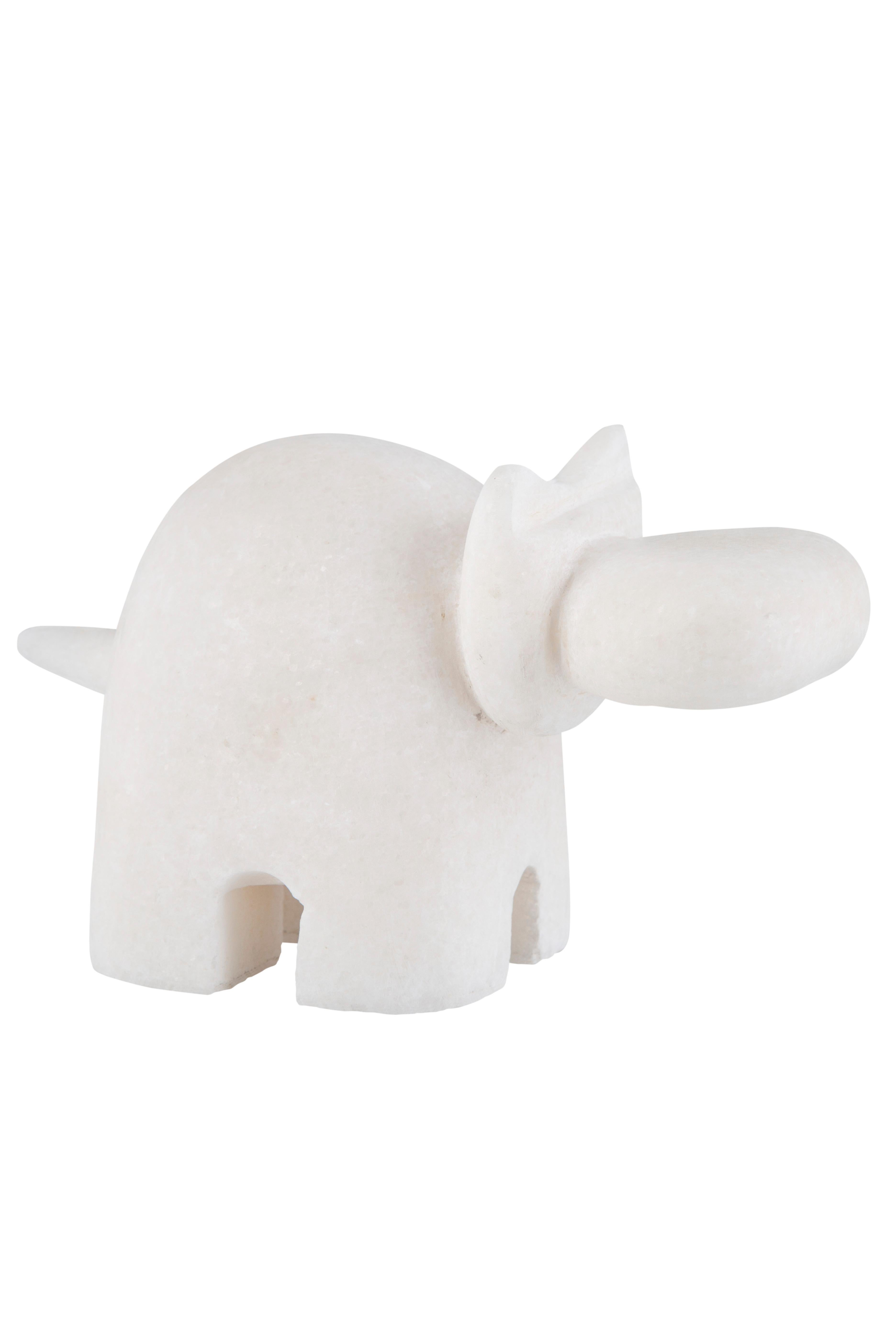 Set/3 Animali, Marmo Calacatta Bianco, Fatto a mano da Lusitanus Home in vendita 1