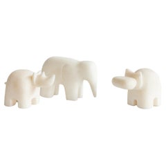 Set/3 Tiere, Calacatta Bianco-Marmor, handgefertigt von Lusitanus Home