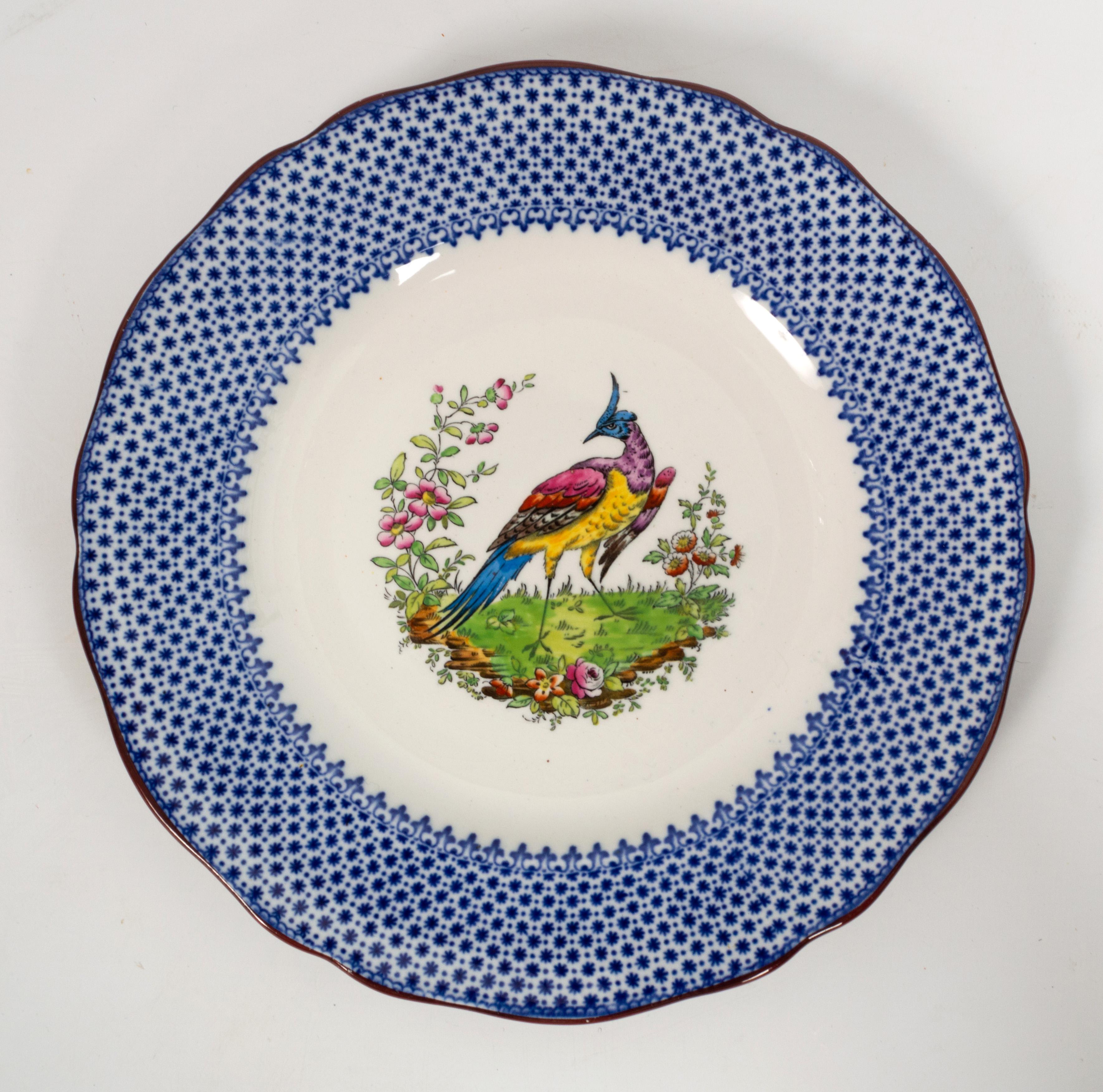 Set 3 Antique English copeland spode chelsea fantasy bird plates circa 1910.

English Bone China Stamped Spode, Copeland, England to base.

In very good condition commensurate of age. A faint hairline crack to base of one plate (please see