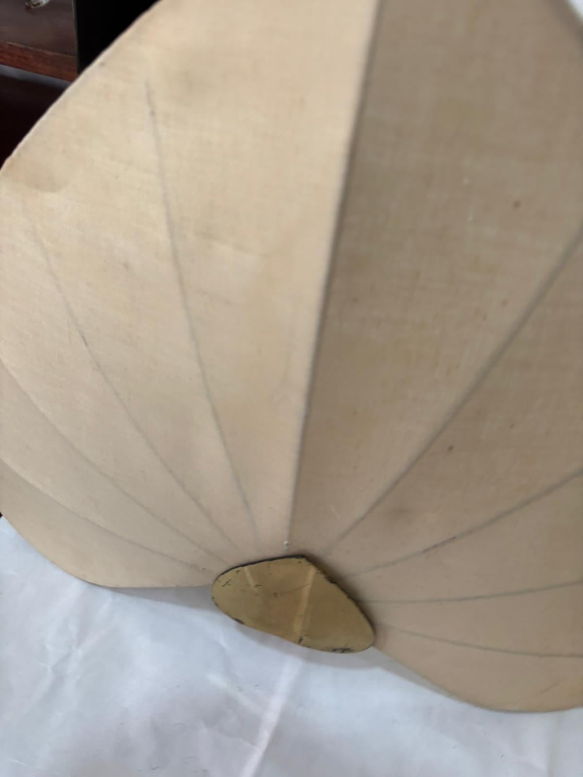 Satz 3 Applique con paravento in seta e struttura in ottone anni '60 im Angebot 4