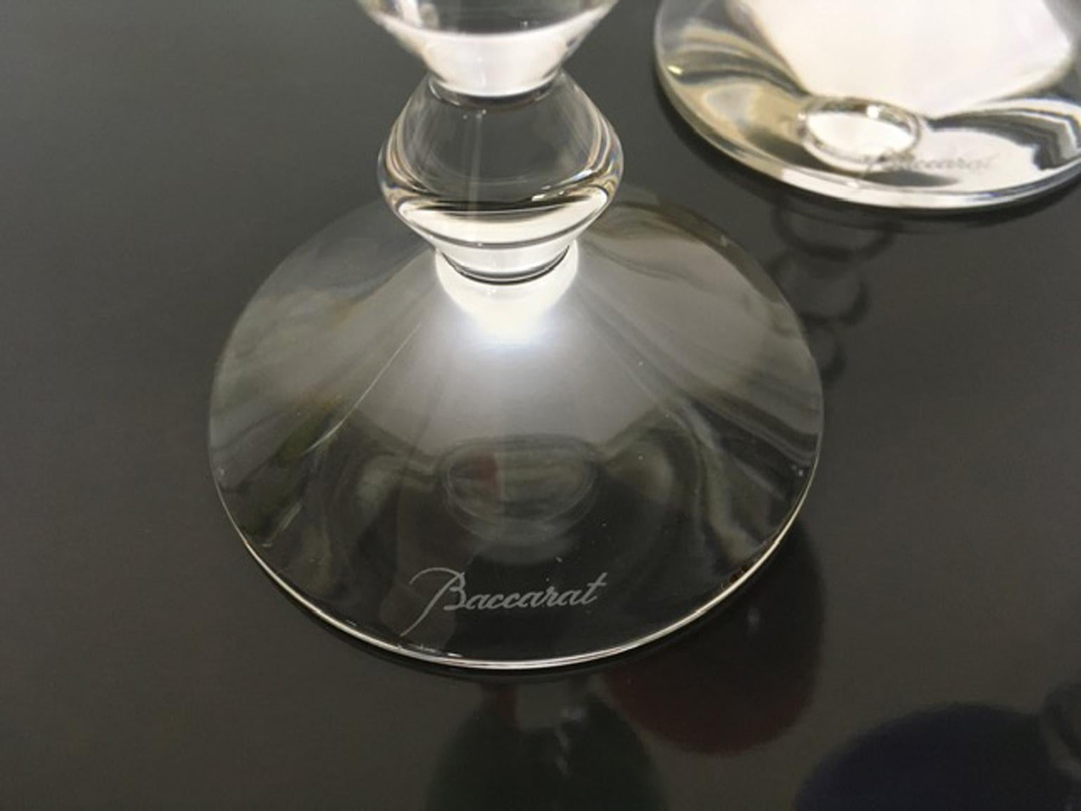 Set 3 Baccarat Crystal Glasses in Red Blue Cobalt and Green In New Condition For Sale In Brescia, IT