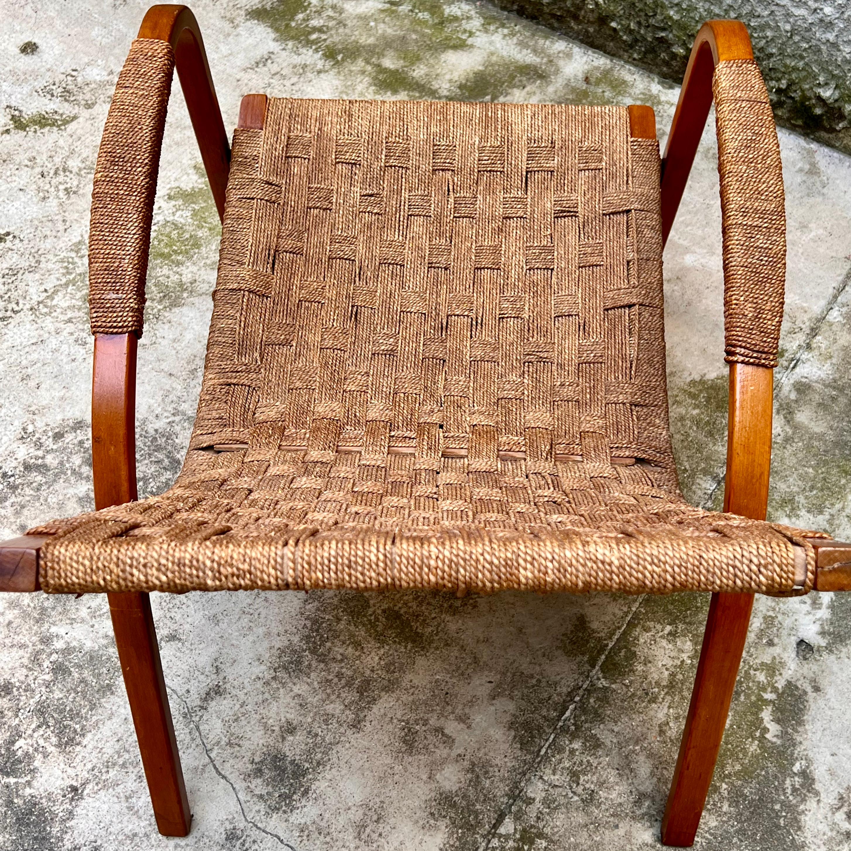 Set 3 Chaise Lounge and 1 Stool/Pouff - G. Pagano Pogatschnig - italy 1940s For Sale 3
