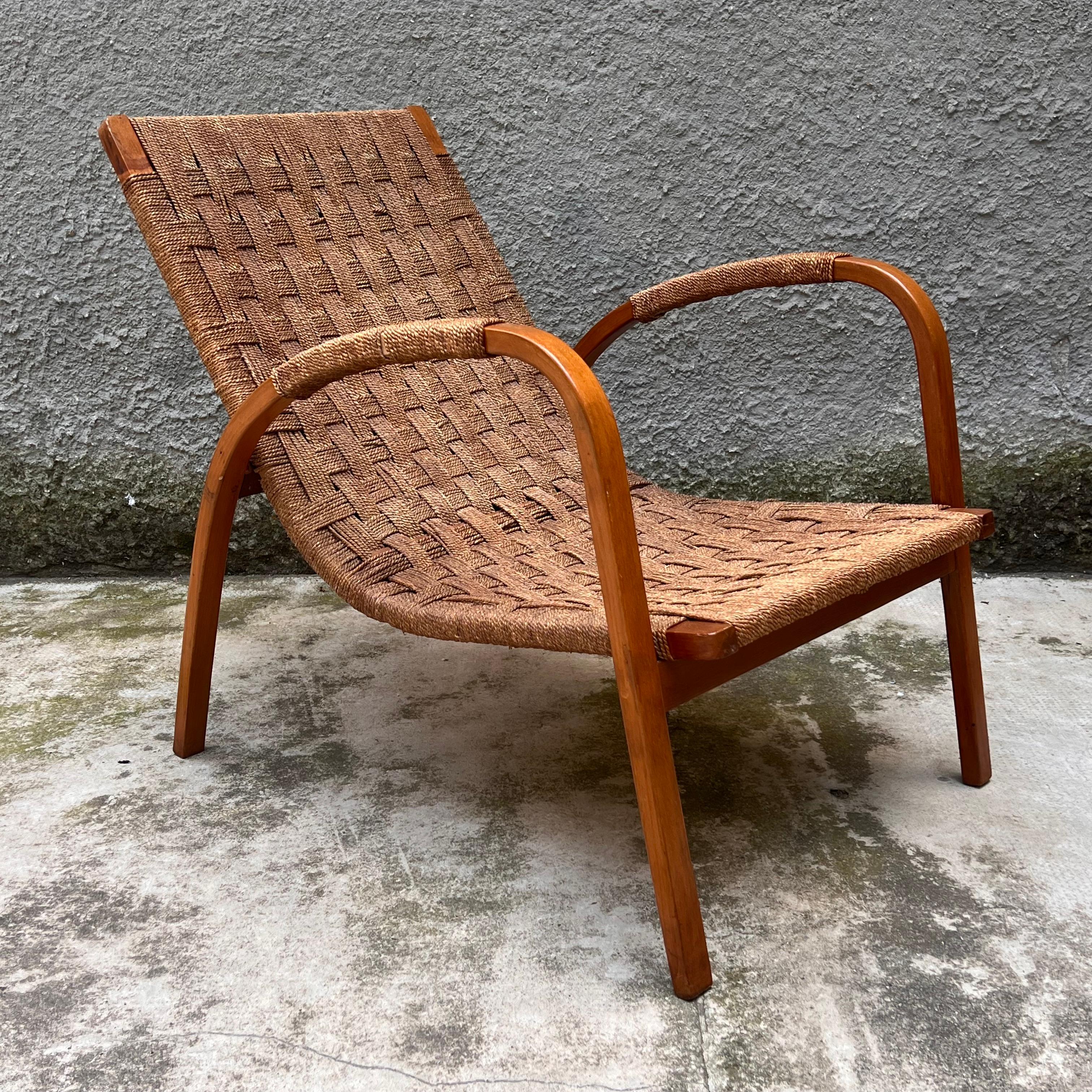 Set 3 Chaise Lounge and 1 Stool/Pouff - G. Pagano Pogatschnig - italy 1940s In Good Condition For Sale In Milano, IT