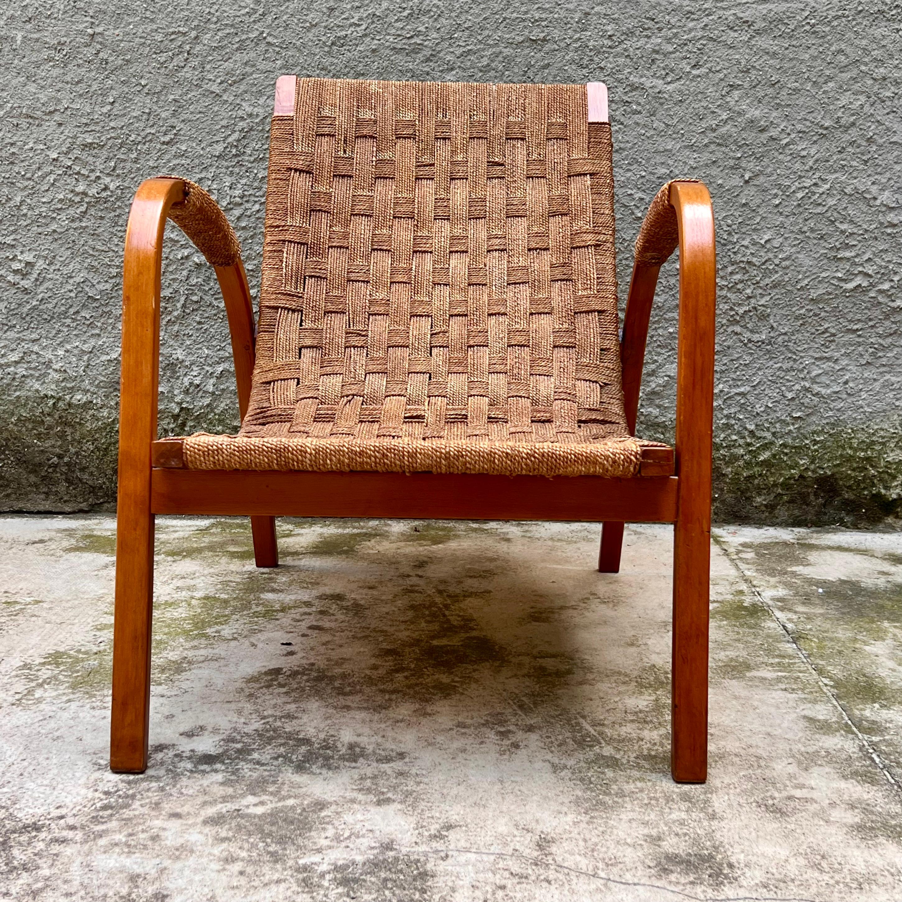Set 3 Chaise Lounge and 1 Stool/Pouff - G. Pagano Pogatschnig - italy 1940s For Sale 1