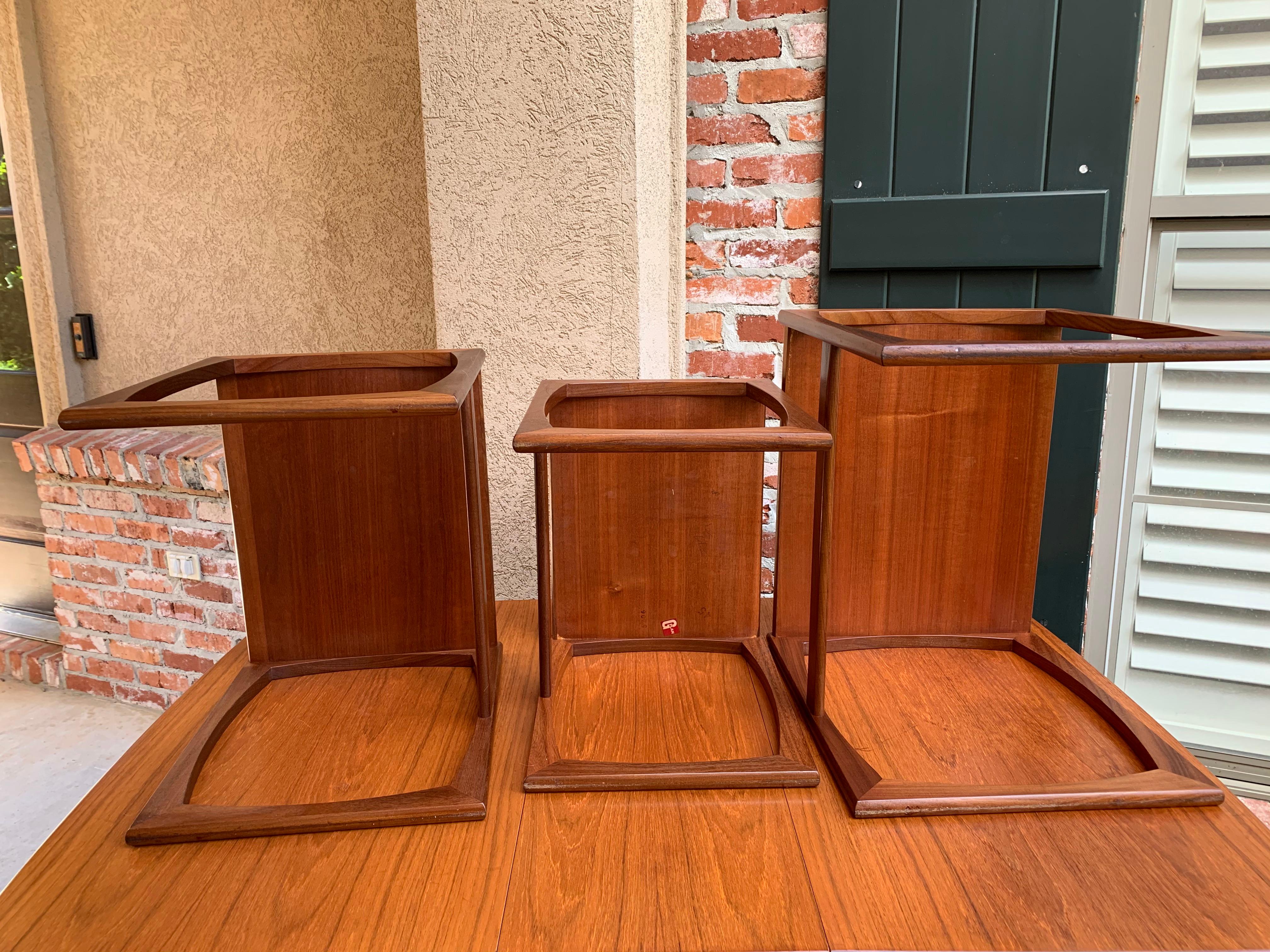 Set of 3 English Mid-Century Modern Teak Wood Nesting Table End Coffee G Plan 5