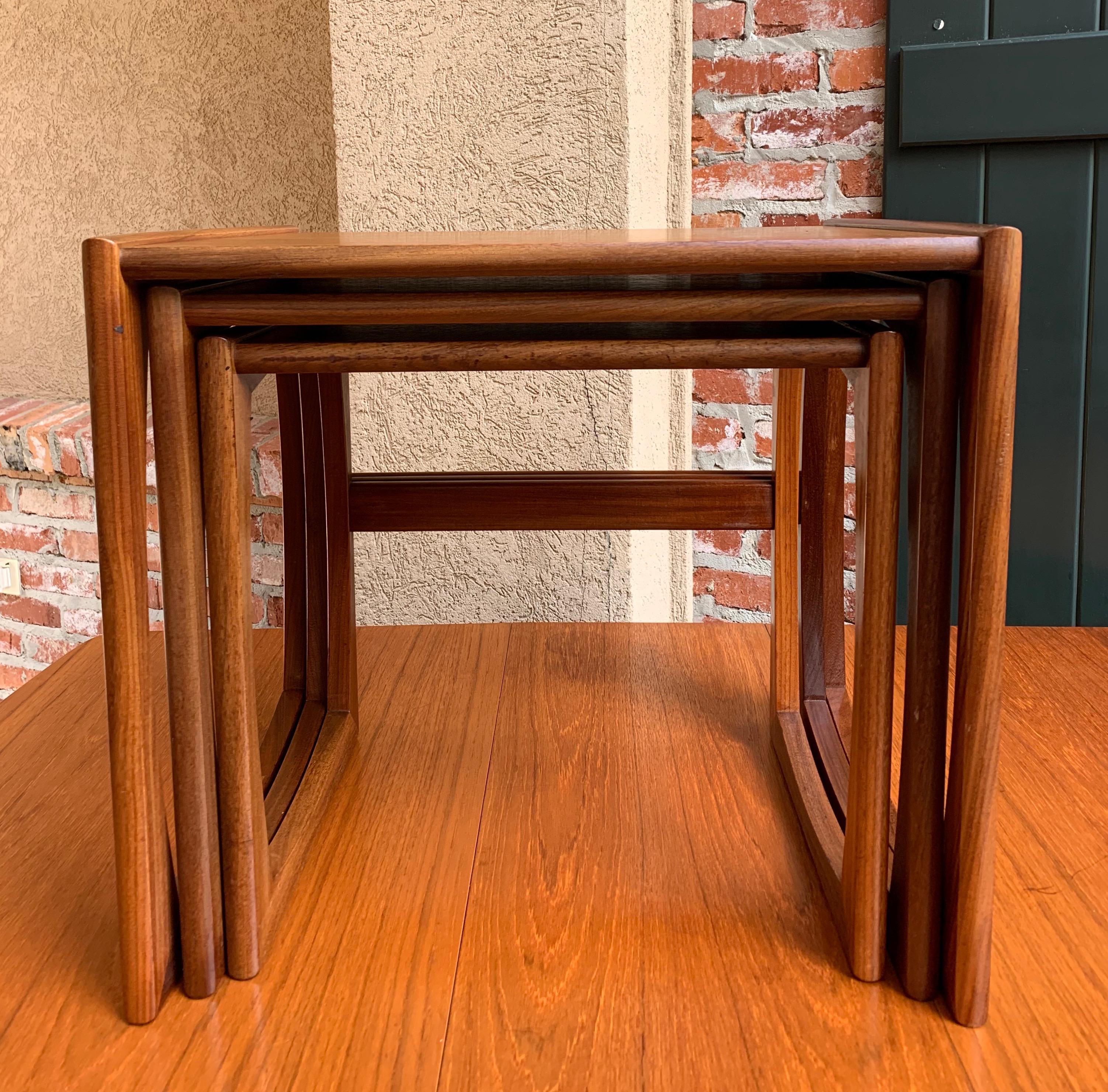 Set of 3 English Mid-Century Modern Teak Wood Nesting Table End Coffee G Plan 1