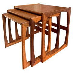 Set of 3 English Mid-Century Modern Teak Wood Nesting Table End Coffee G Plan
