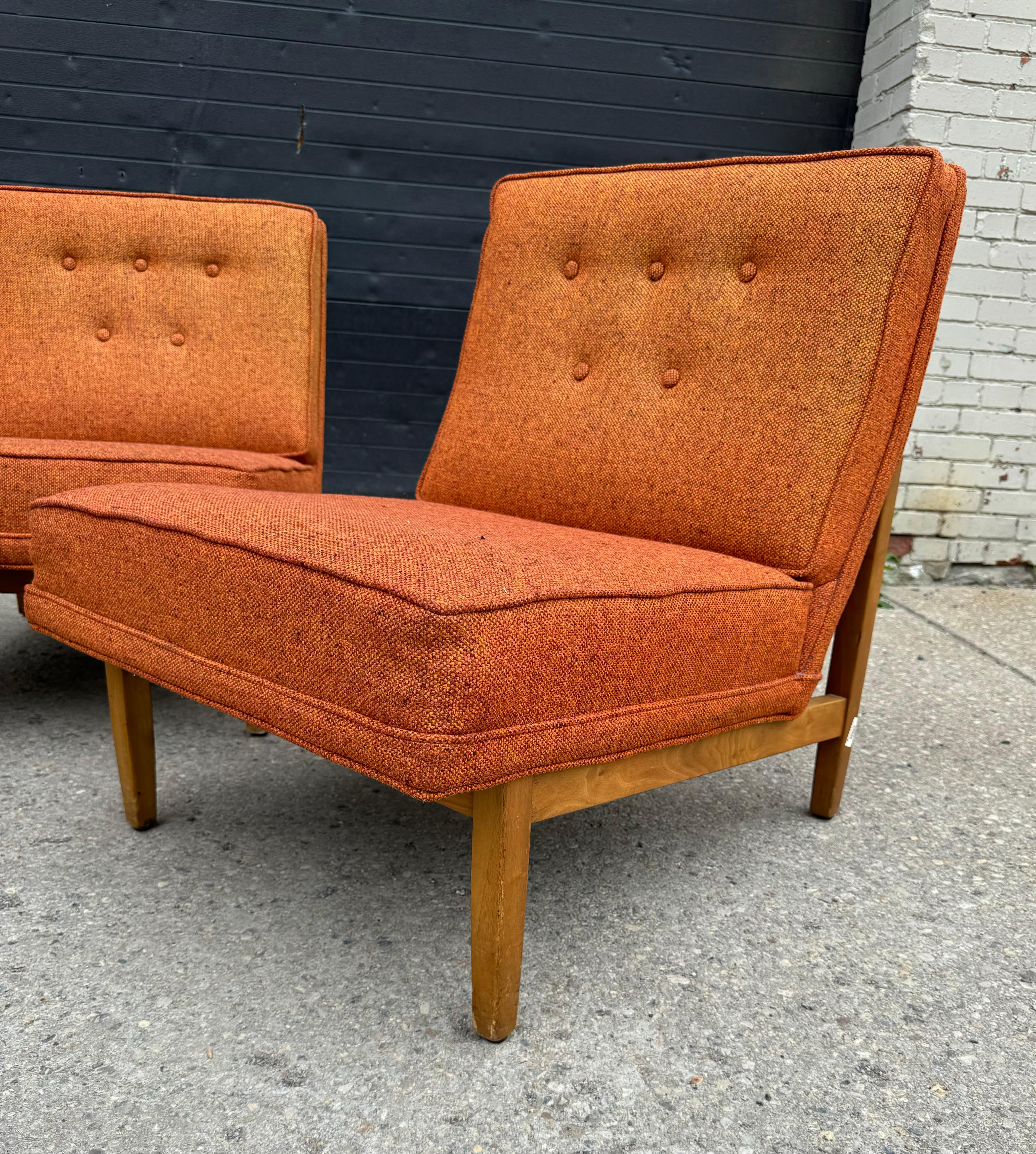 Set 3 Florence Knoll Slipper Chairs (3-seat sofa) . Classic Mid Century Modern 2