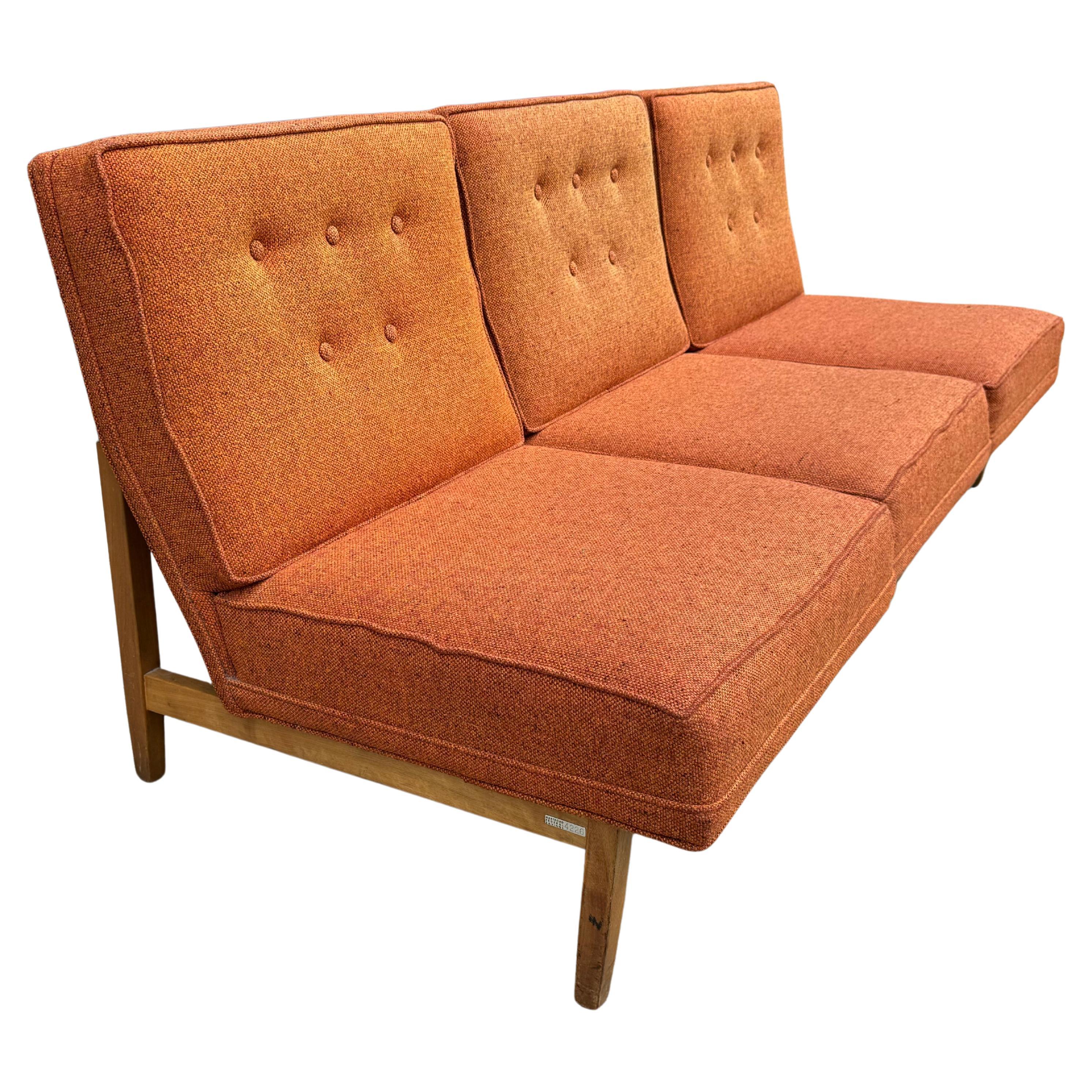 Set 3 Florence Knoll Slipper Chairs (3-seat sofa) . Classic Mid Century Modern For Sale